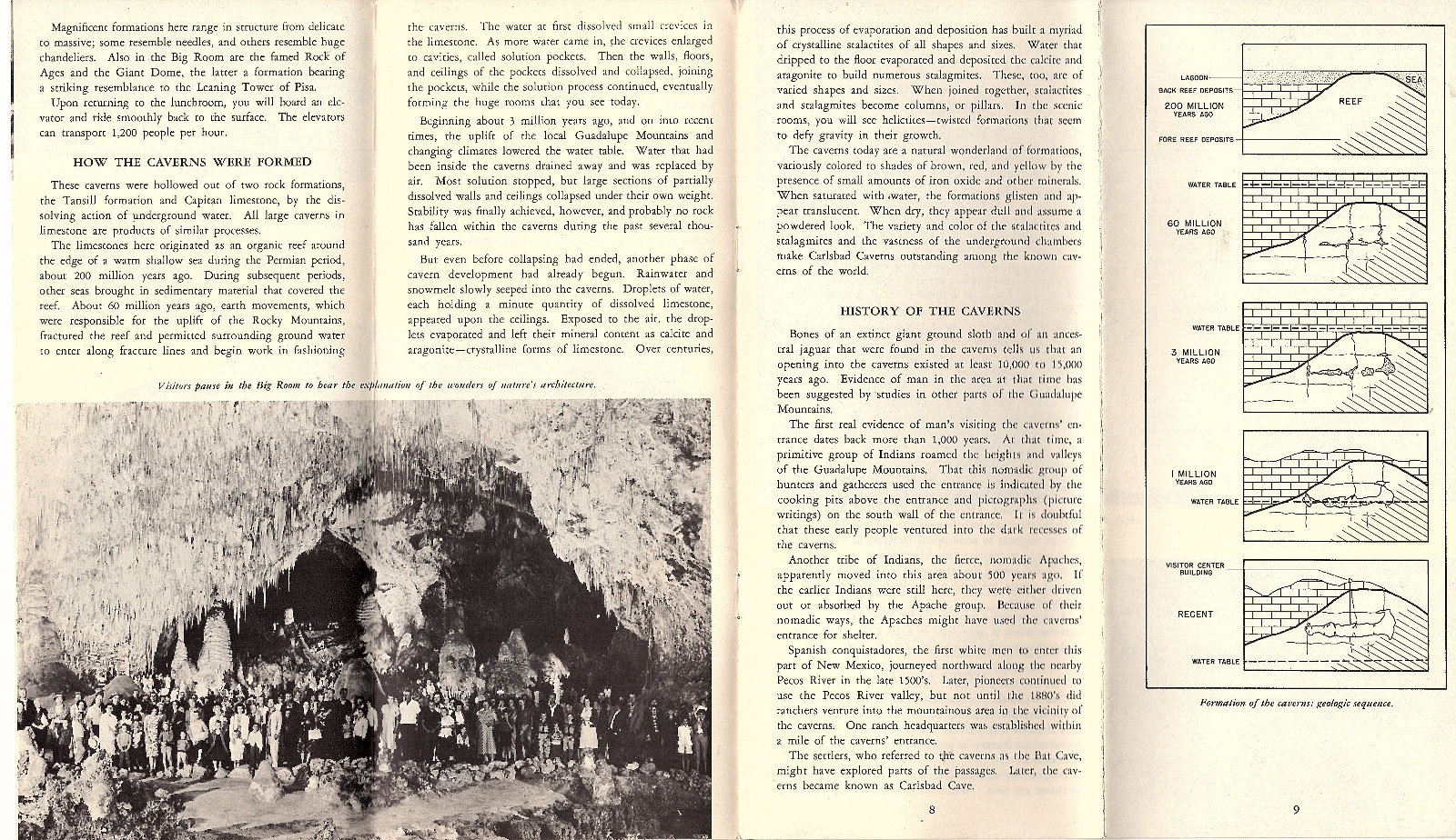 Carlsbad Caverns National Park NM 1963 National Park Service Brochure Photos Map