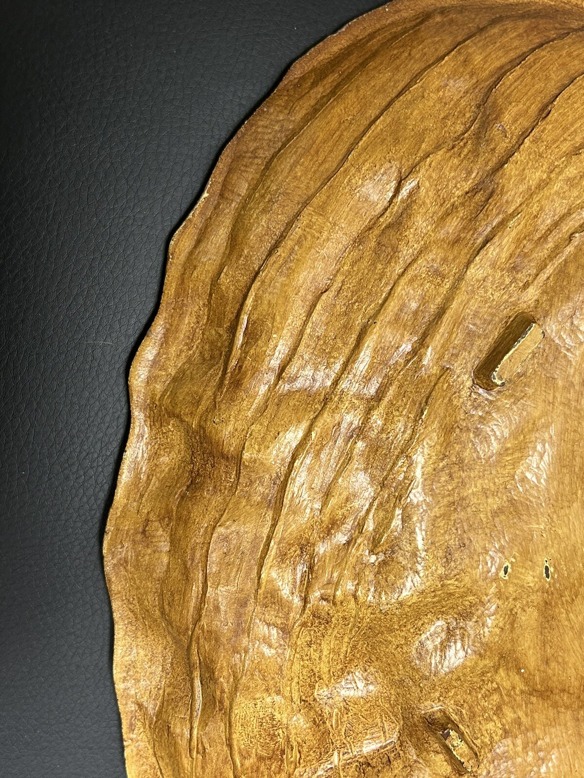 Vintage Taco Yellowstone Park Souvenir Plate Bowl 3D Faux Wood Retro W/Hanger