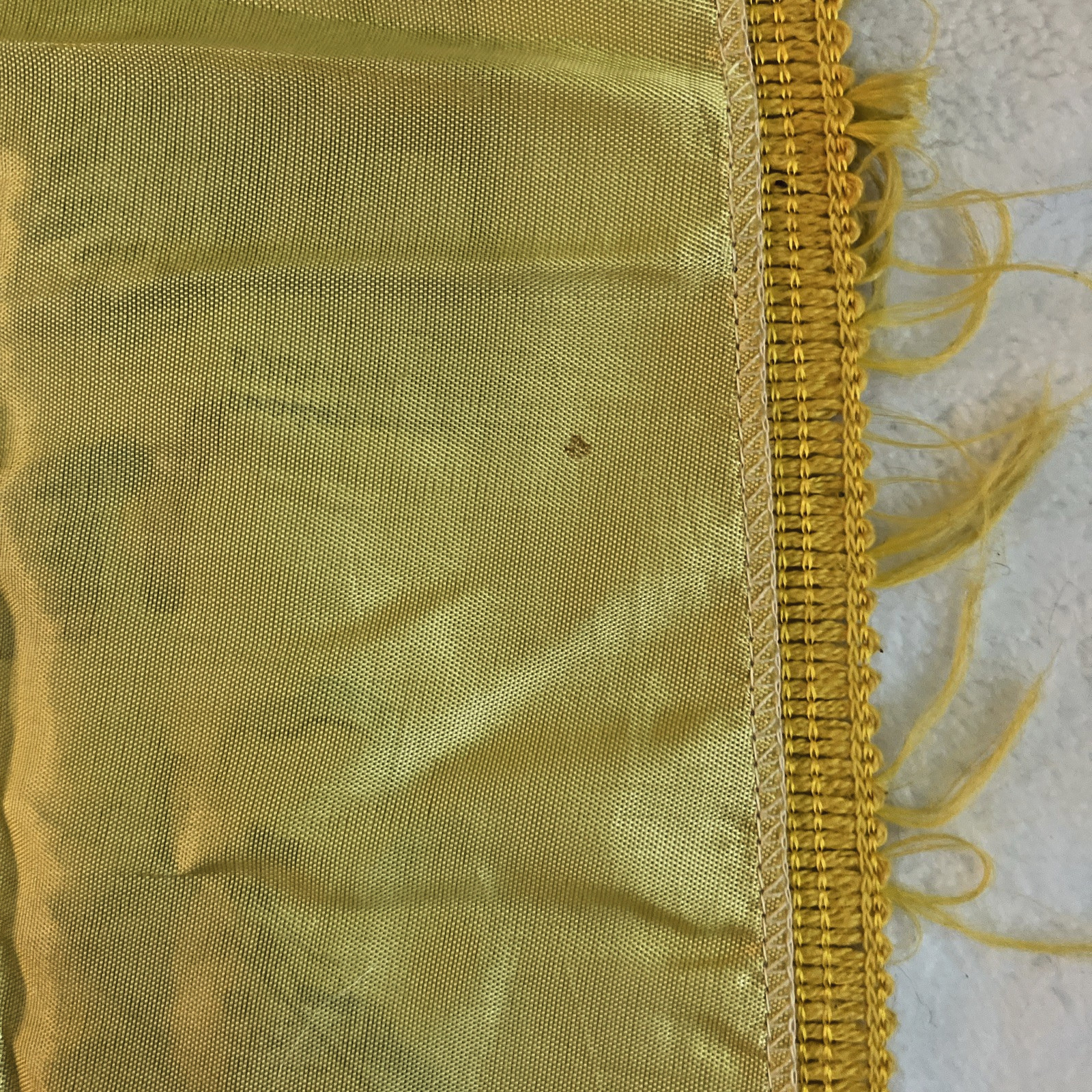 Vintage Yellow Yellowstone Park Scenic Wonders Souvenir Silk Pillow Sham
