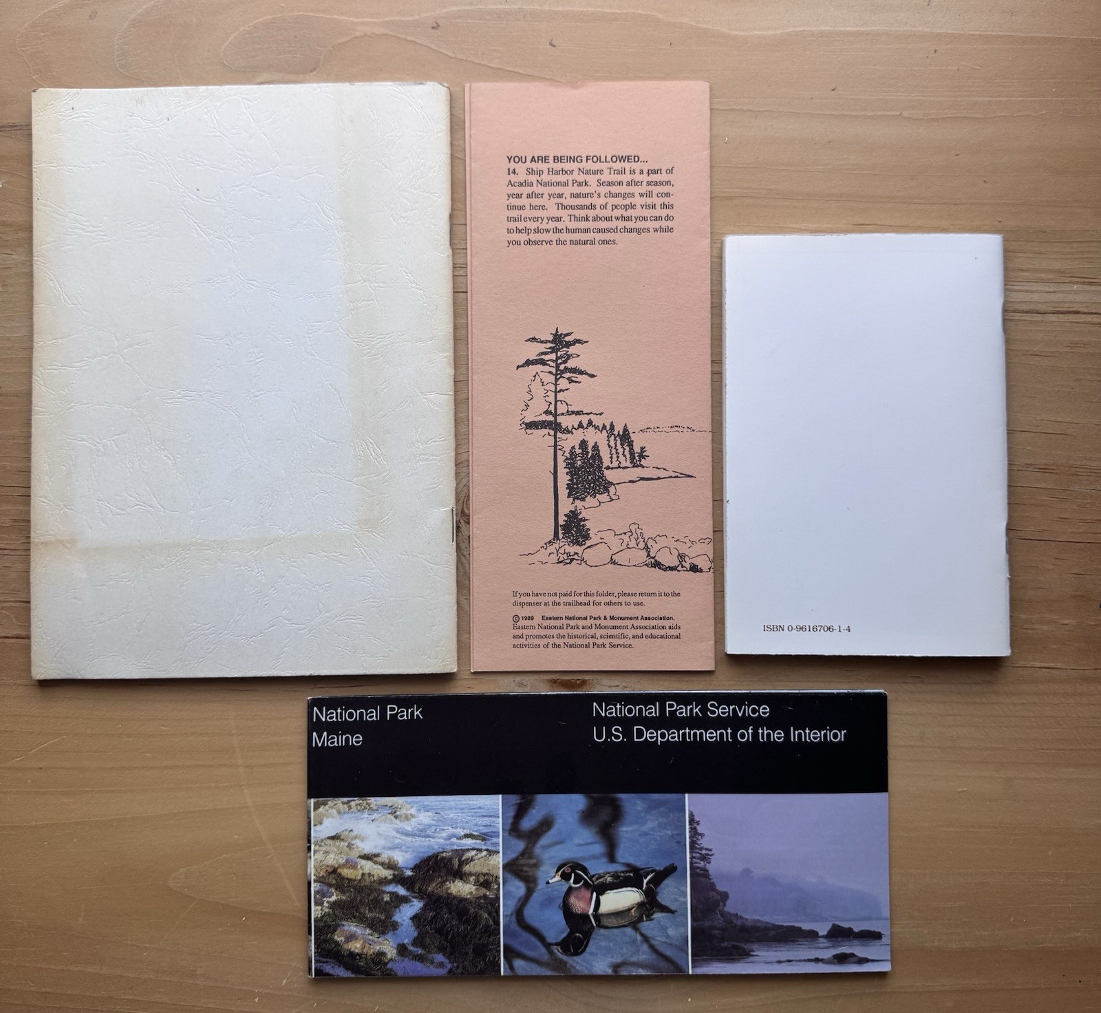 Collection Of Vintage 1980s Acadia National Park Books & Ephemera