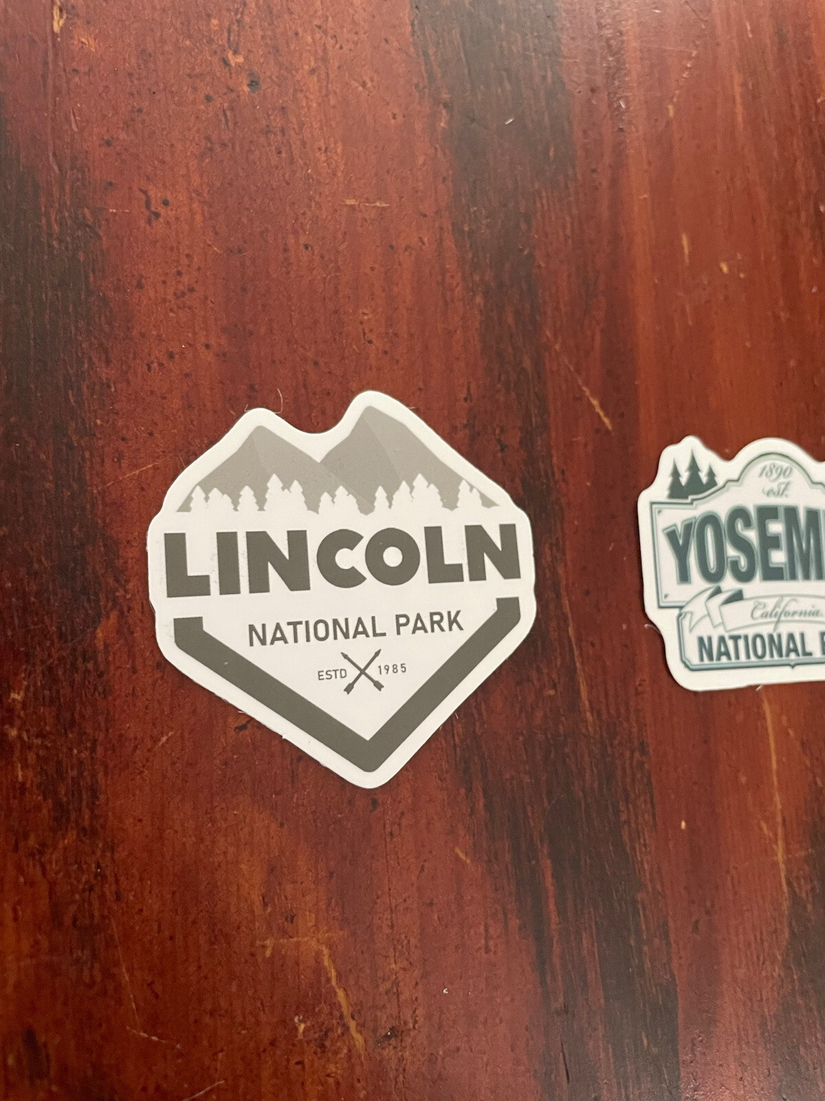 2 Set Yosemite & Lincoln National Park Outdoor Wilderness Sticker Decal