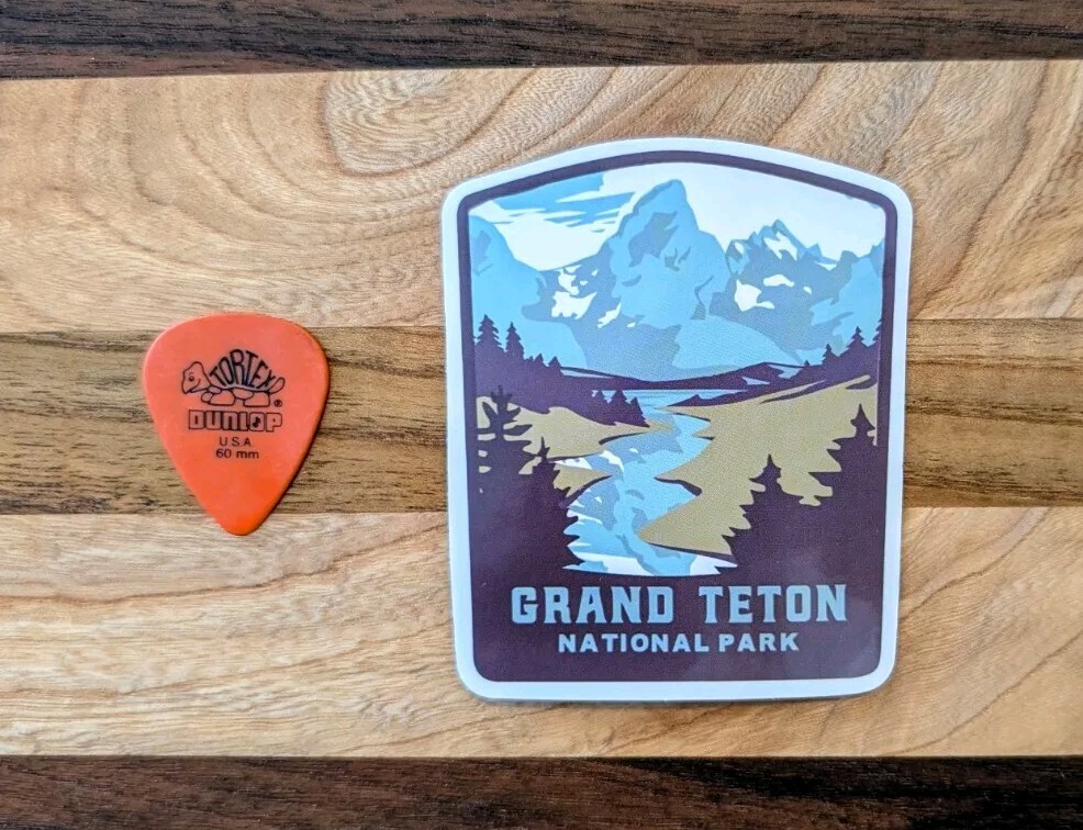A Set Of Six (6) 3″ GRAND TETON National Park Sticker Decal