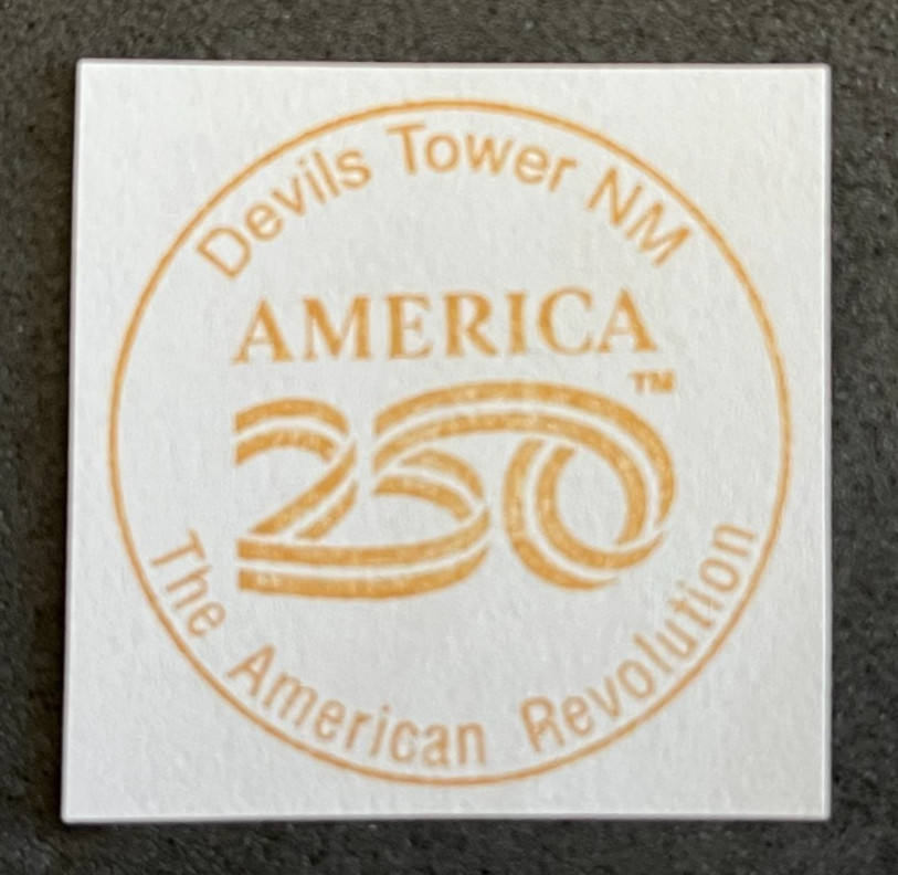 DEVILS TOWER NATIONAL MONUMENT America 250 NPS CANCELLATION/PASSPORT STAMP