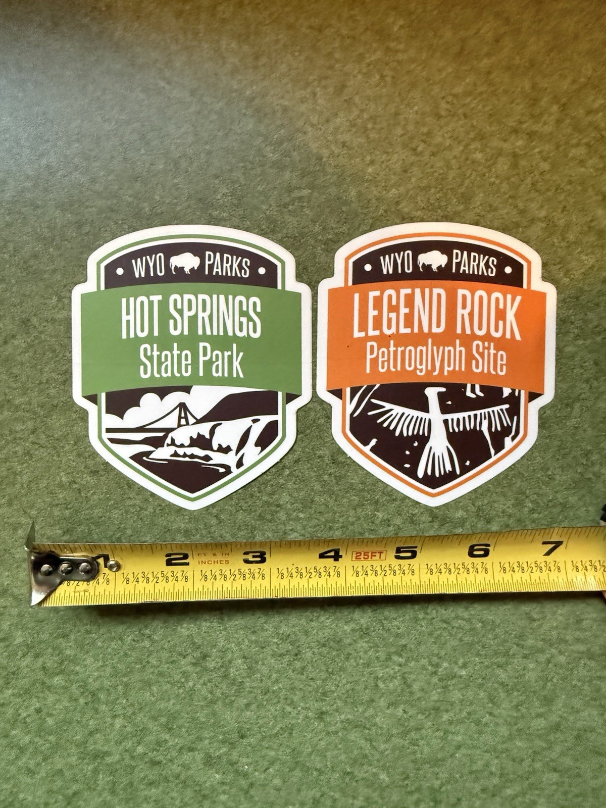 Wyoming State Parks and Yellowstone National. Travel Historical Stickers. 4pack.