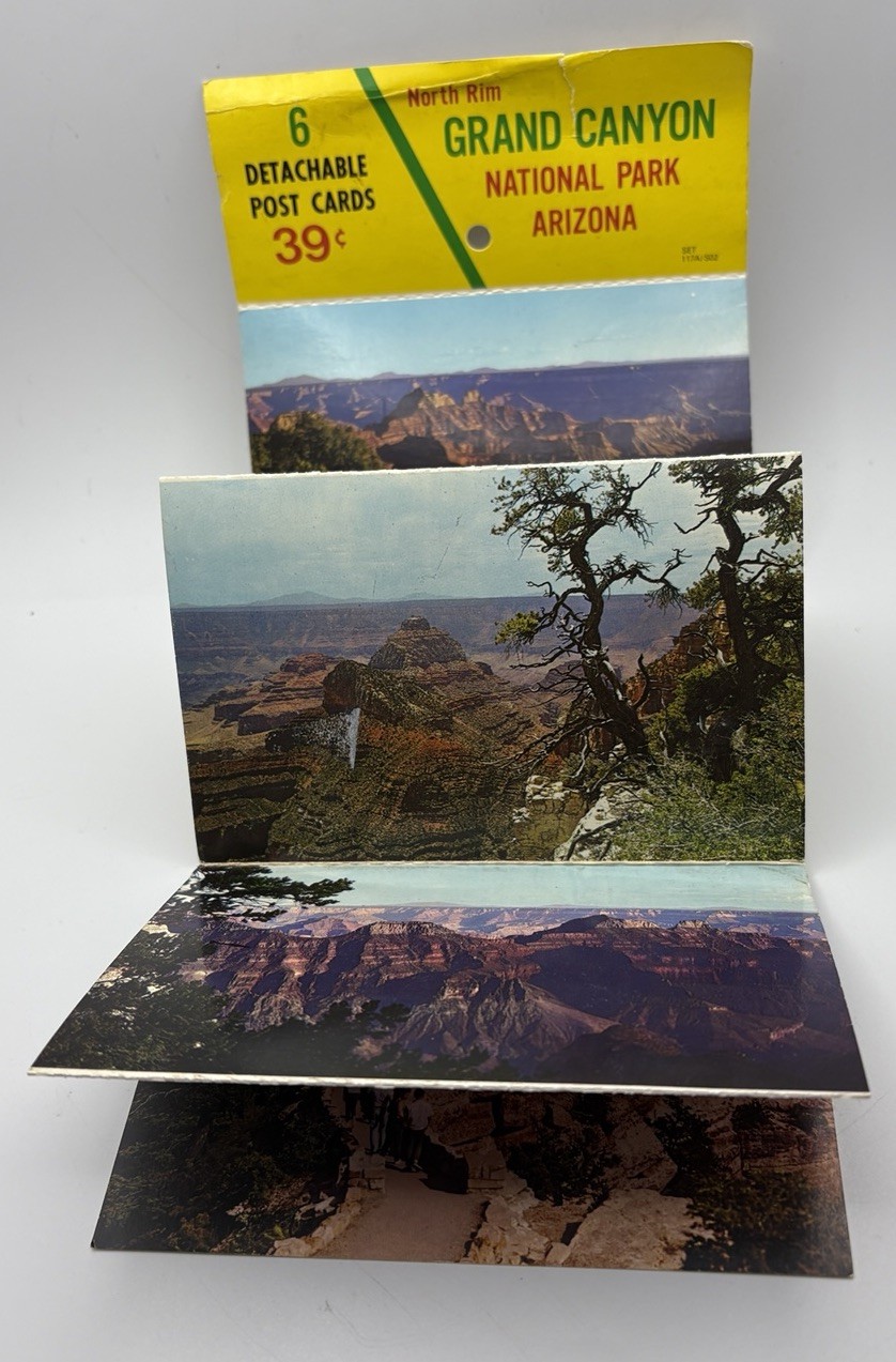 VTG Grand Canyon Nat’l Park Detachable Color Post Cards Set of 6, Unused