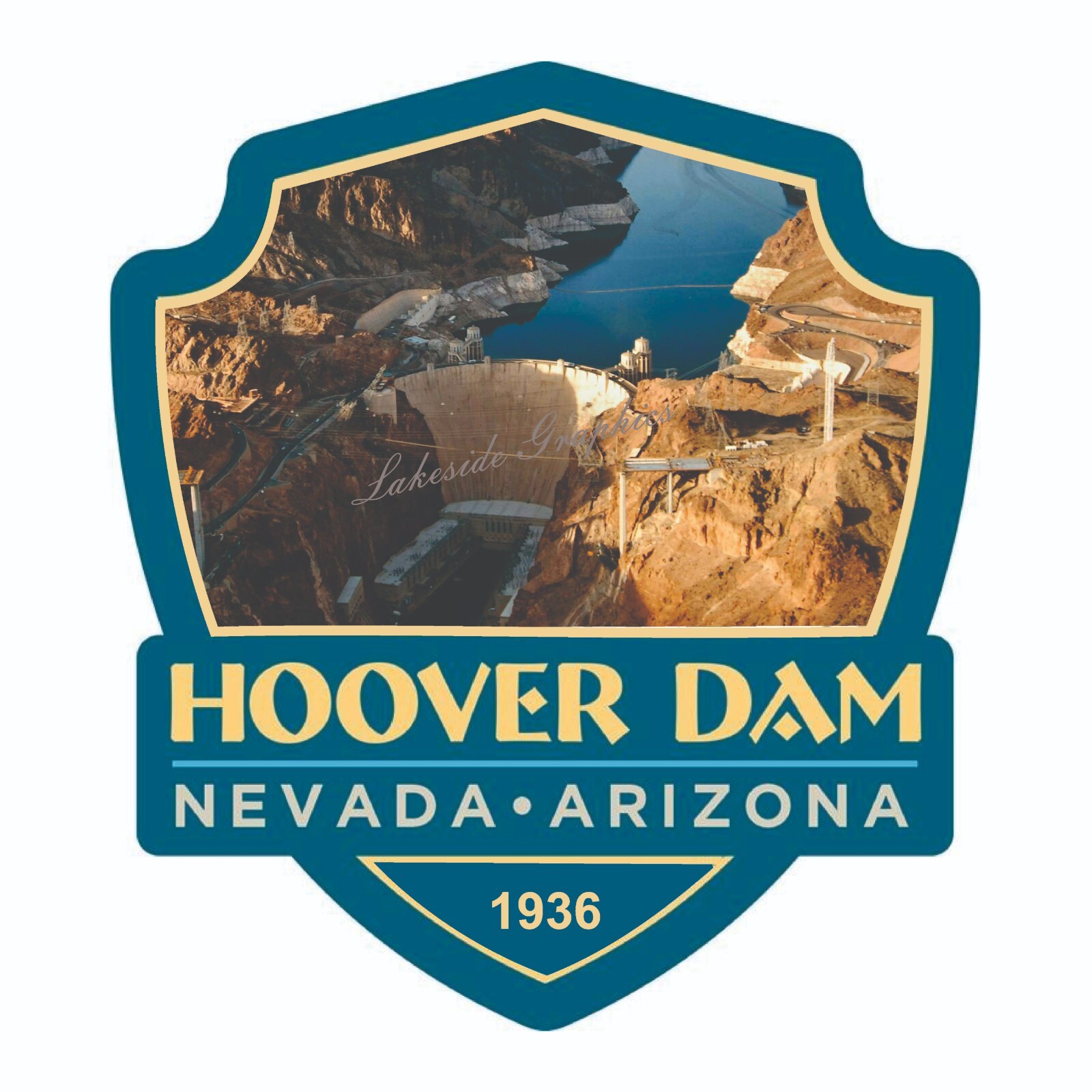 Hoover Dam Sticker Lake Mead Decal Nevada – Arizona