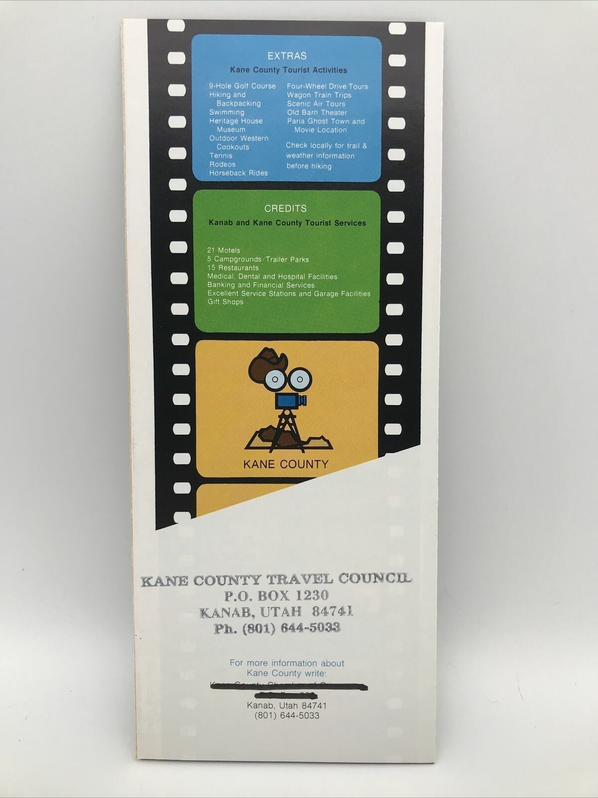 1980 GRAND CANYON ZION NATIONAL PARK BRYCE CANYON LAKE POWELL KANAB Utah Guide