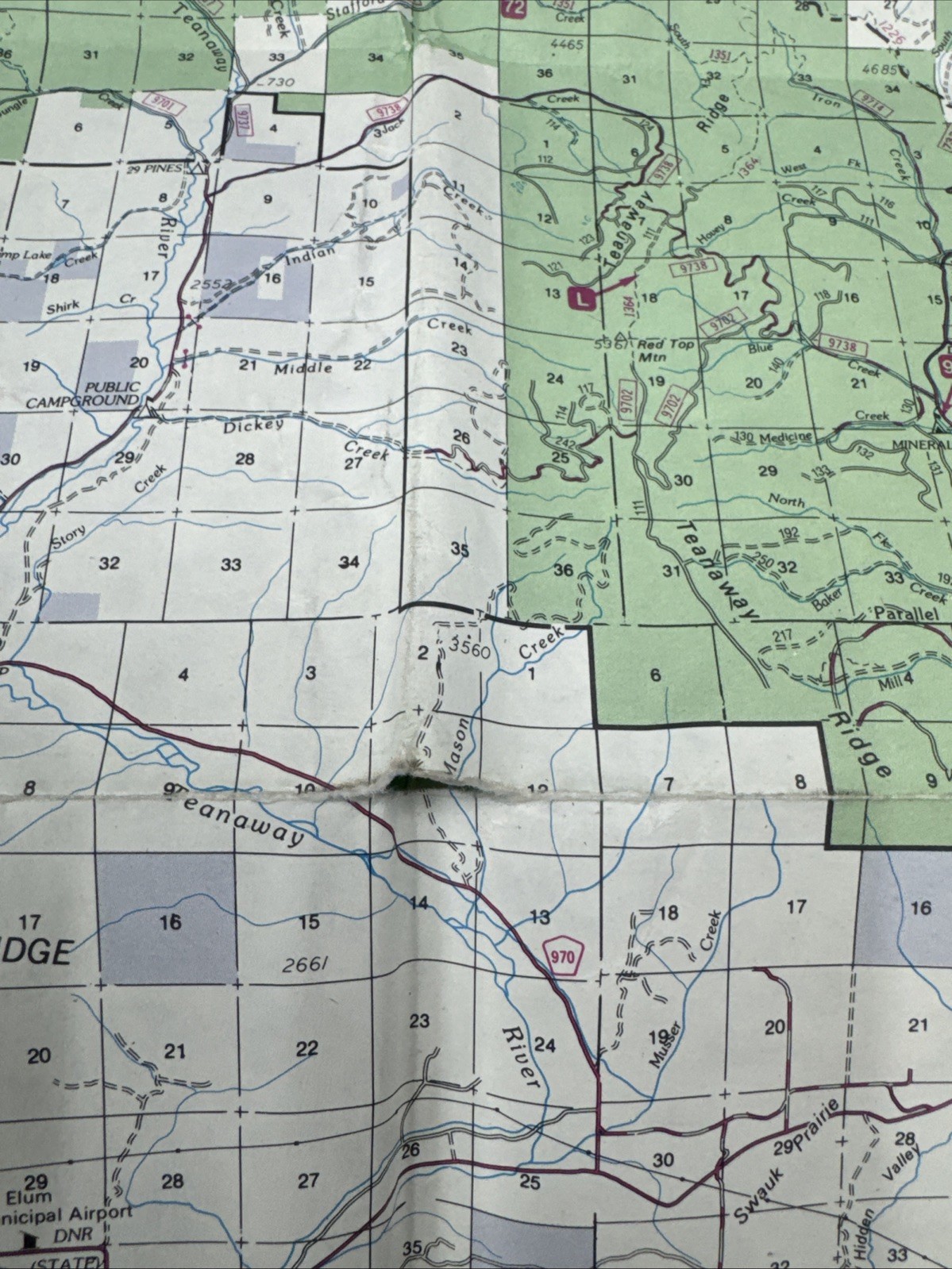 National Forest Map – Wenatchee Washington 1989 Recreation Guide
