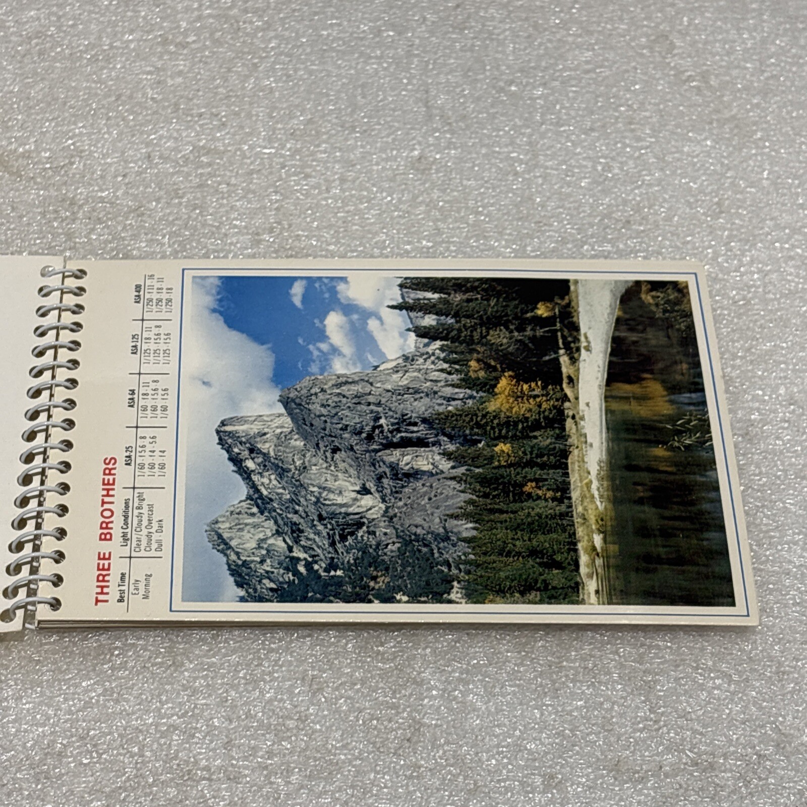 Vintage 1950’s Yosemite Spiral Picture Photo Guide Souvenir Photography Settings