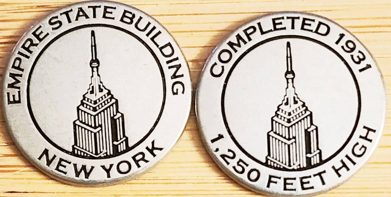 RARE – DISCONTINUED – EMPIRE STATE BUILDING – NATIONAL PARK TYPE TOKEN