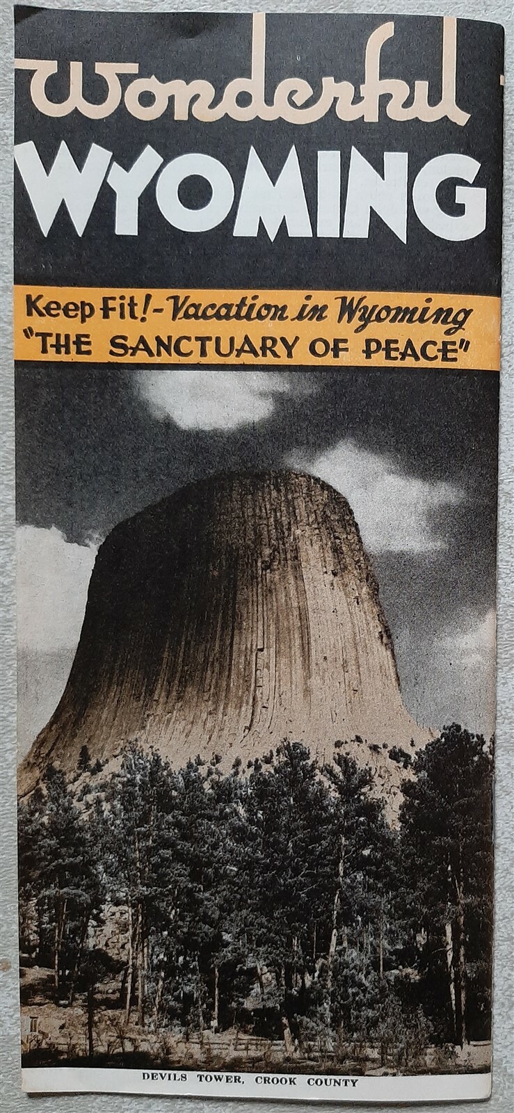1949 Wyoming Travel Brochure, Yellowstone, Devil’s Tower, Old Faithful etc.