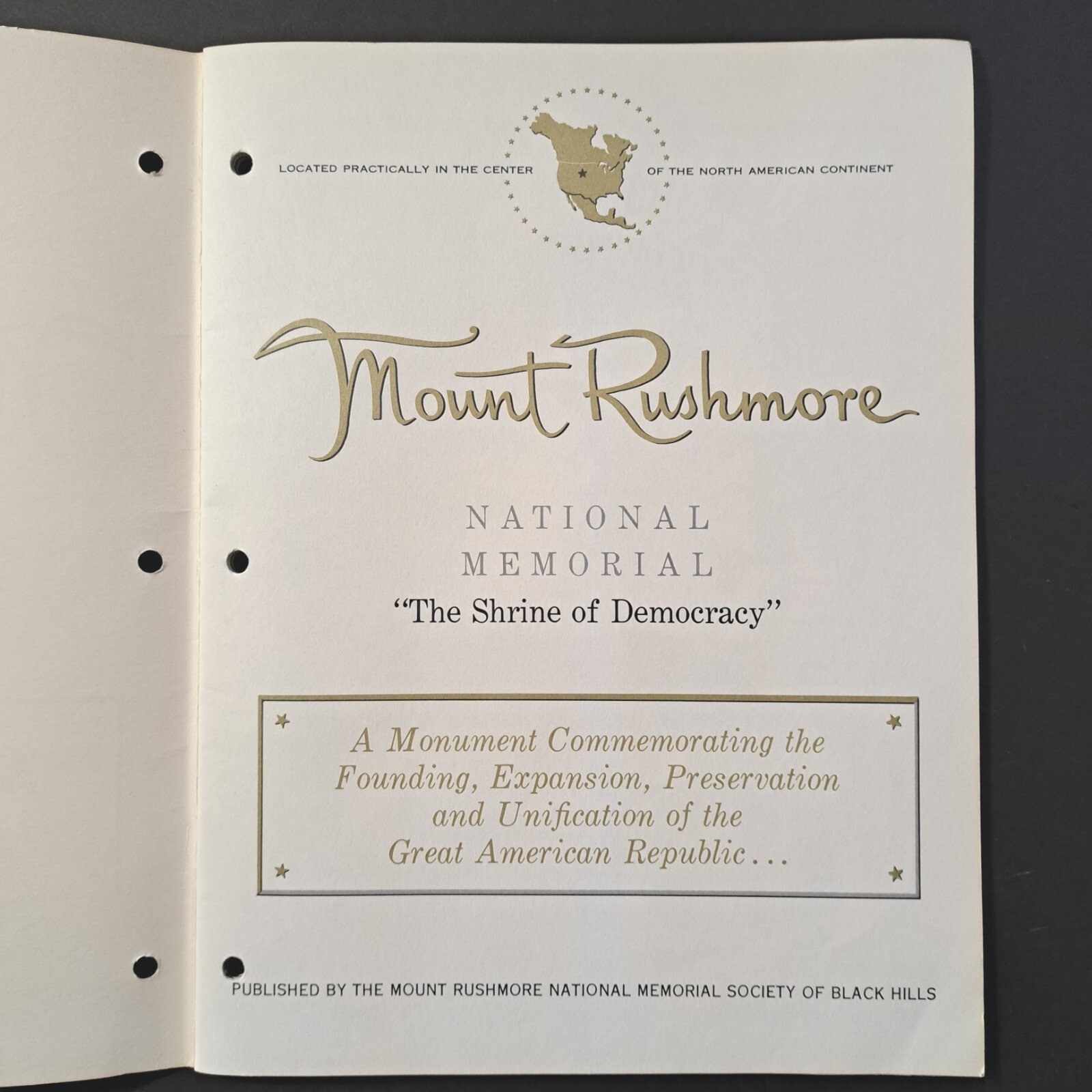 Mount Rushmore National Memorial Society Black Hills South Dakota SD