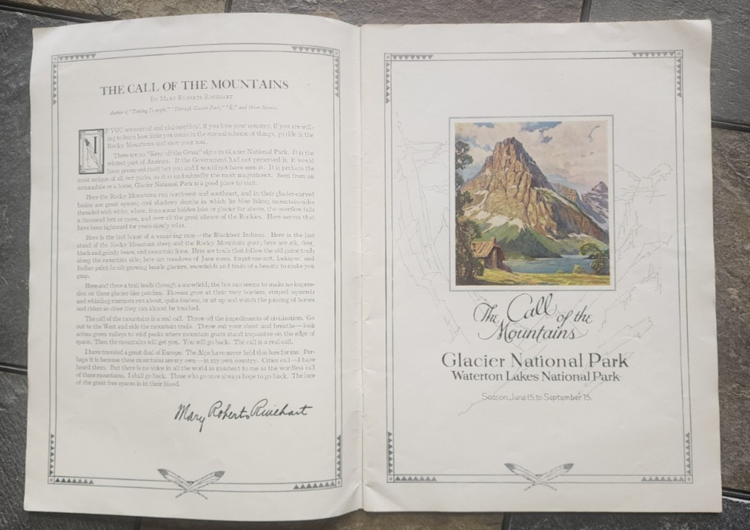 Glacier National Park Travel Brochure 1932 The Call of the Mountains VG 48 pages