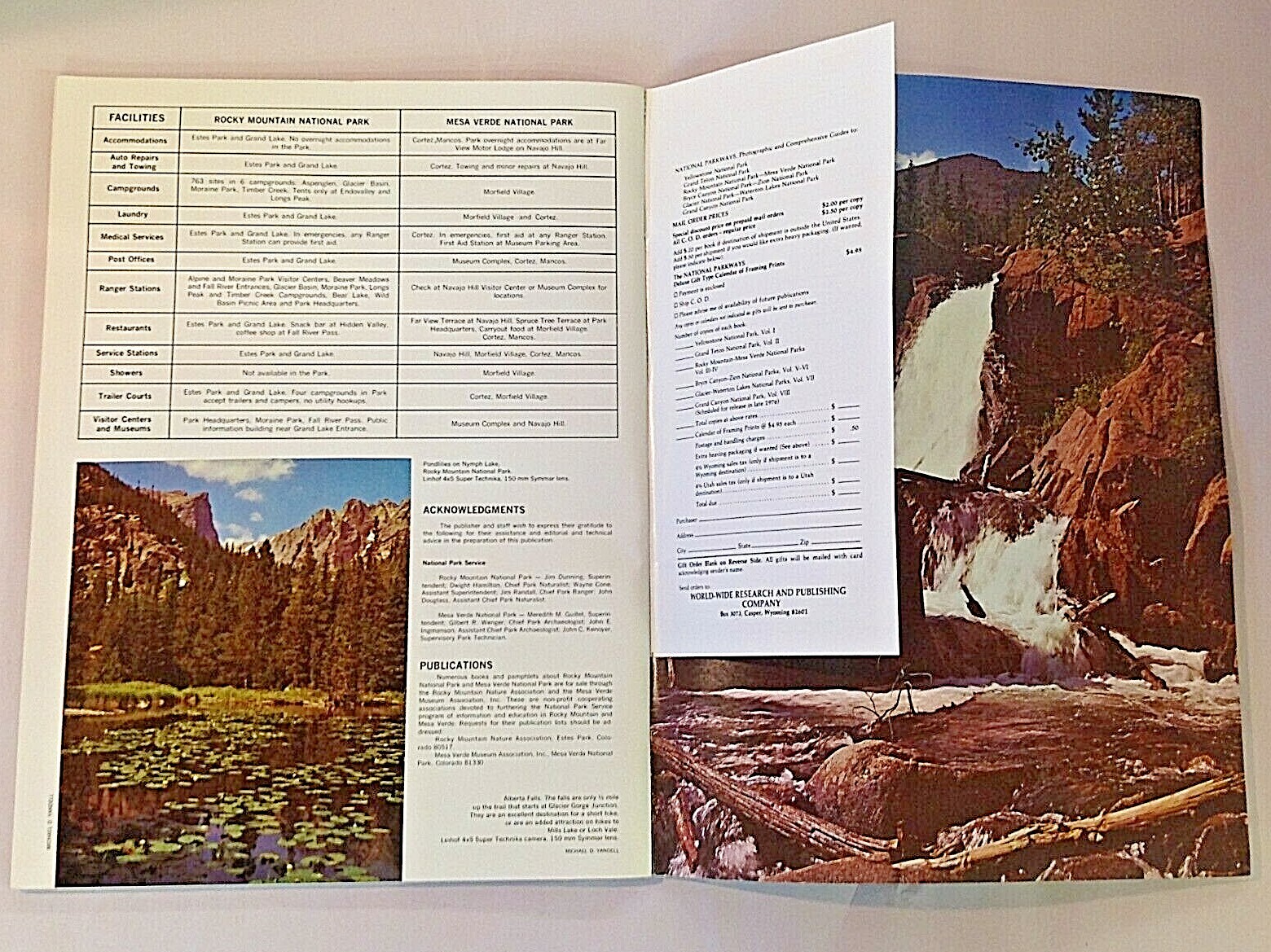 Vtg 1975 National Parkways Photo Guide Mesa Verde Rocky Mountain National Parks