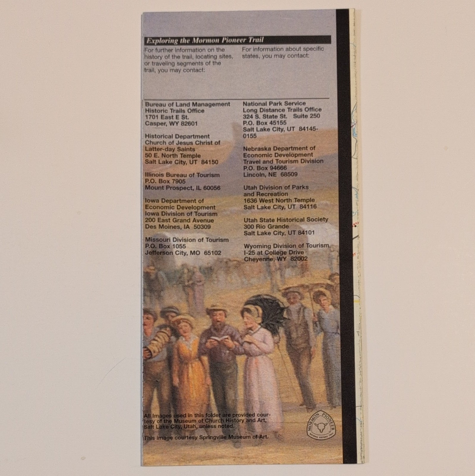 Mormon Pioneer Trail National Park Service NPS Unigrid GPO 2000 Reprint 1996