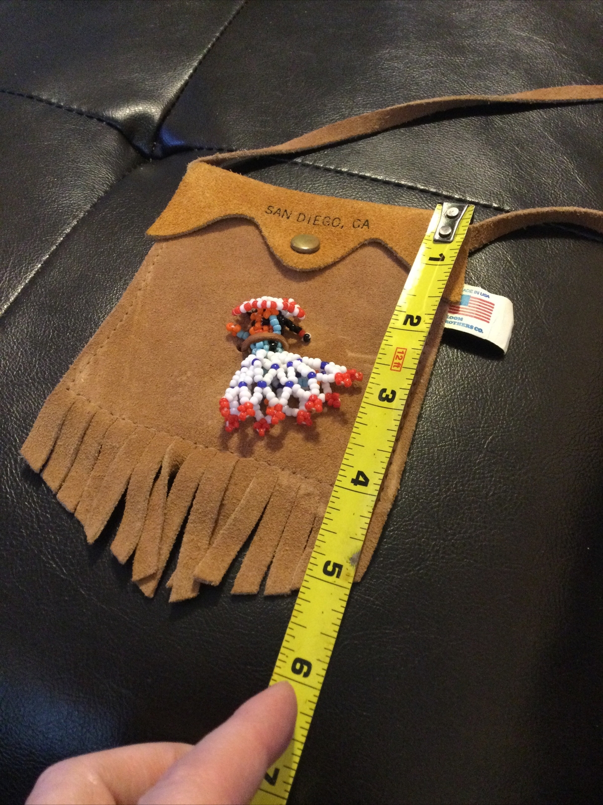 Vintage Bloom Brothers Company San Diego, CA Leather Pouch From Woolworths