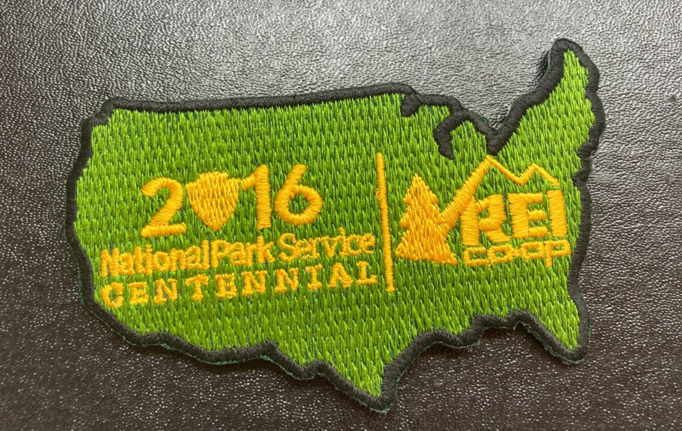 2016 National Park Service Centennial US Map Shaped patch