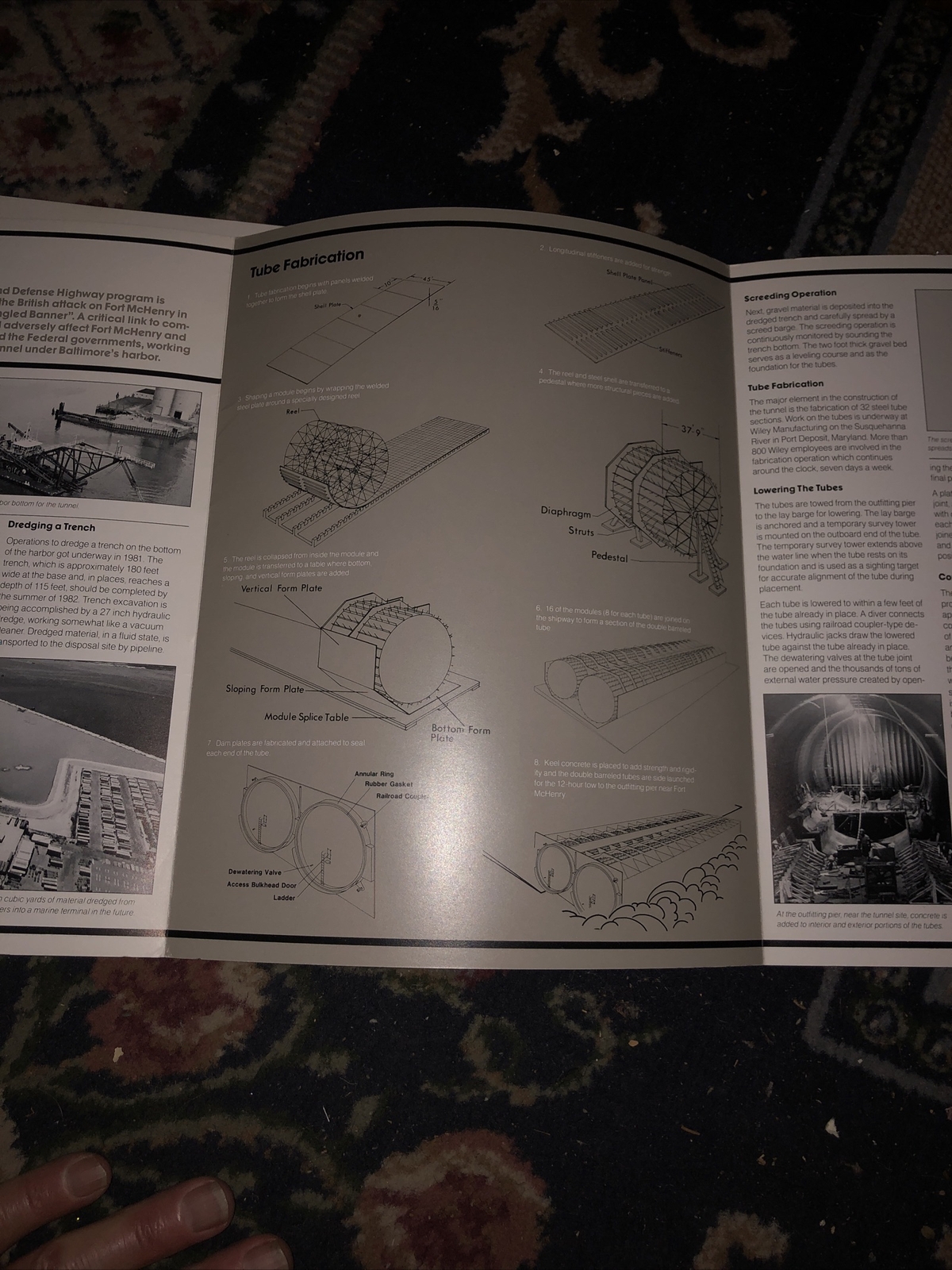 Construction Of I-95 – Fort McHenry Tunnel Brochure + Beneath Balto. Harbor