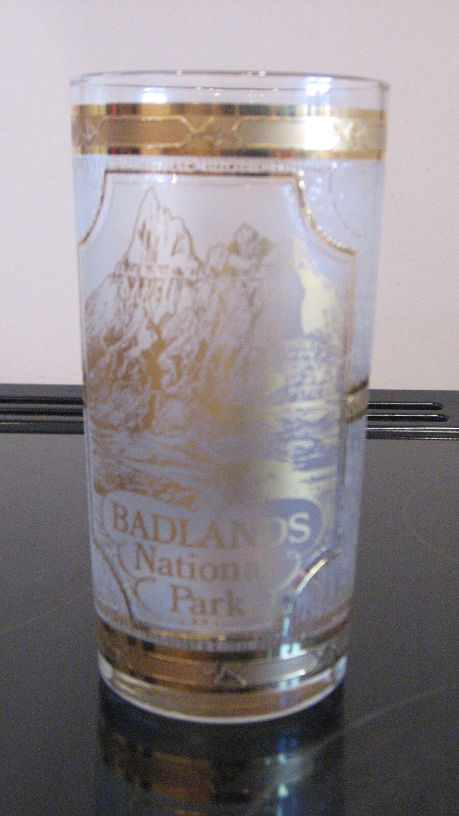 Vintage Culver Badlands National Park Drinking Glass MCM 22K NWT