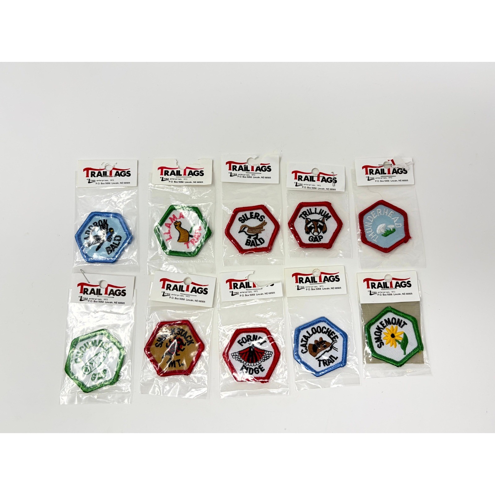 Lot of 10 Vintage Trail Tags Patches Great Smoky Mountains National Park + More