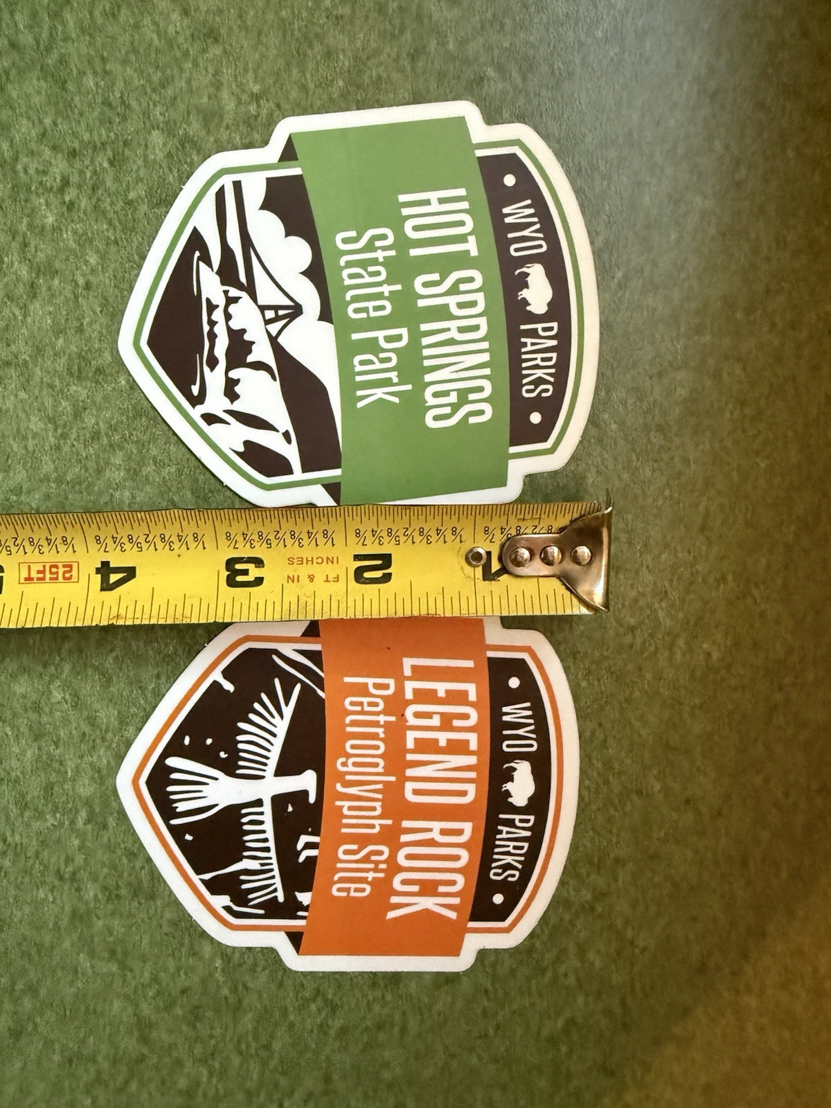 Wyoming State Parks and Yellowstone National. Travel Historical Stickers. 4pack.