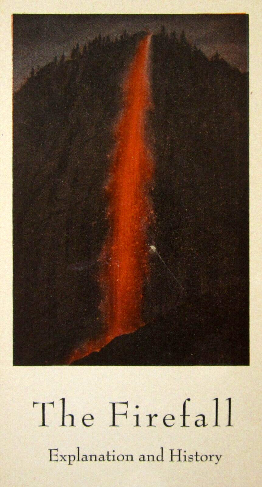 Vintage Yosemite Firefall Camp Curry History Travel Brochure Glacier Point 1941