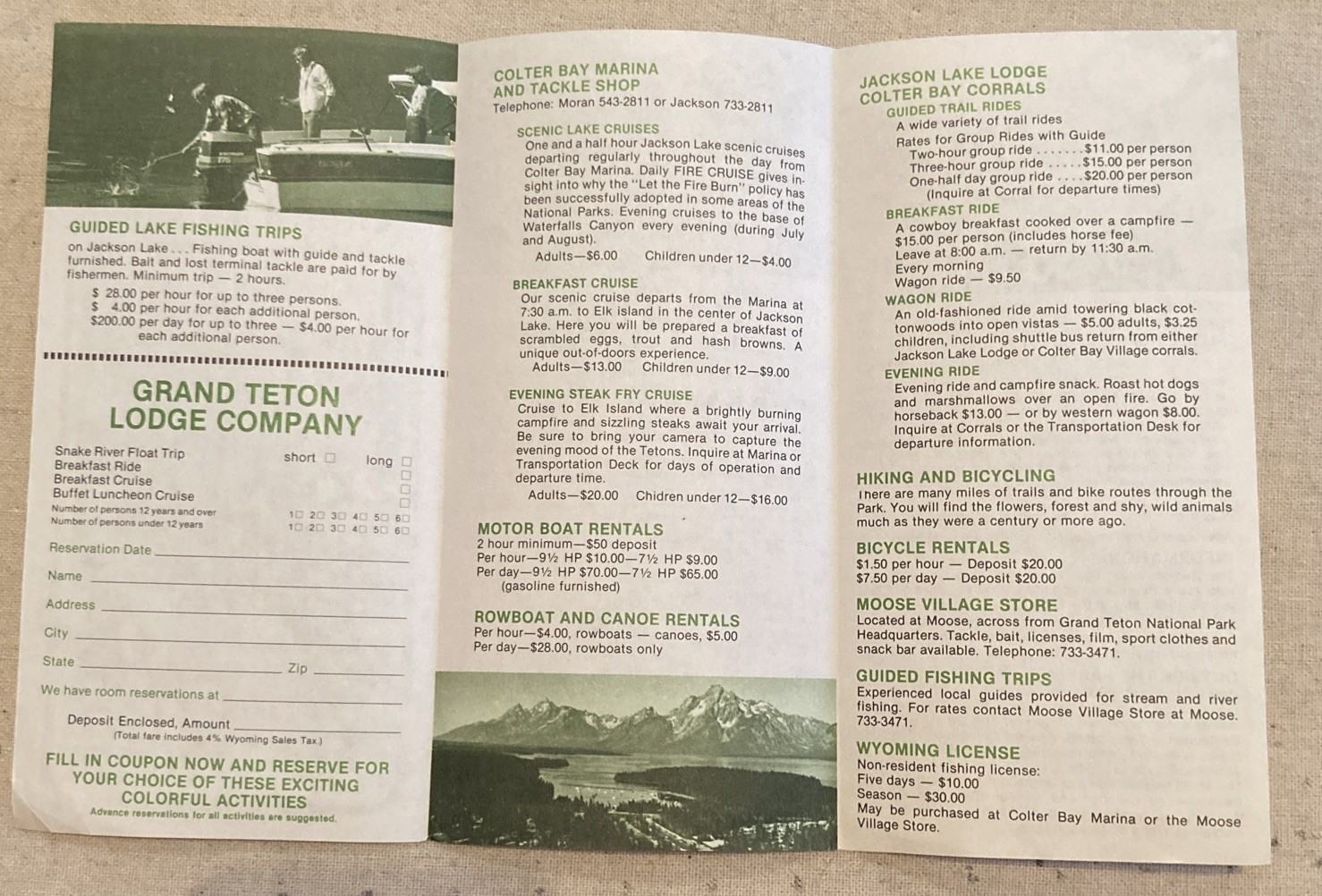Grand Teton Lodge Company National Park Vintage Booklet 1983