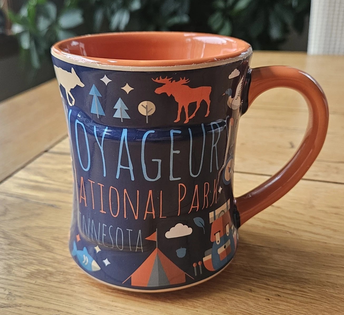 Minnesota Voyageur National Park Souvenir Ceramic Coffee Mug Orange