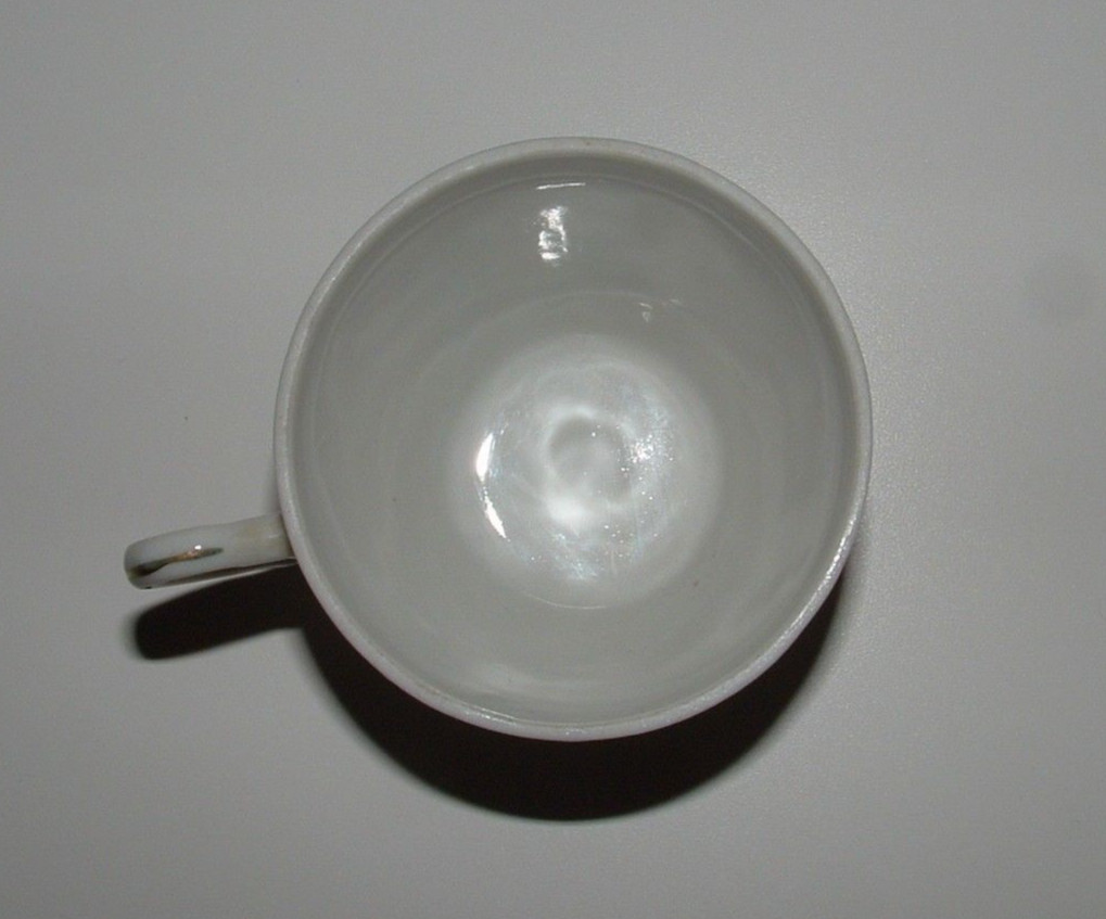 Yellowstone Park Old Faithful Cup & Saucer, Age Unknown, pre-owned