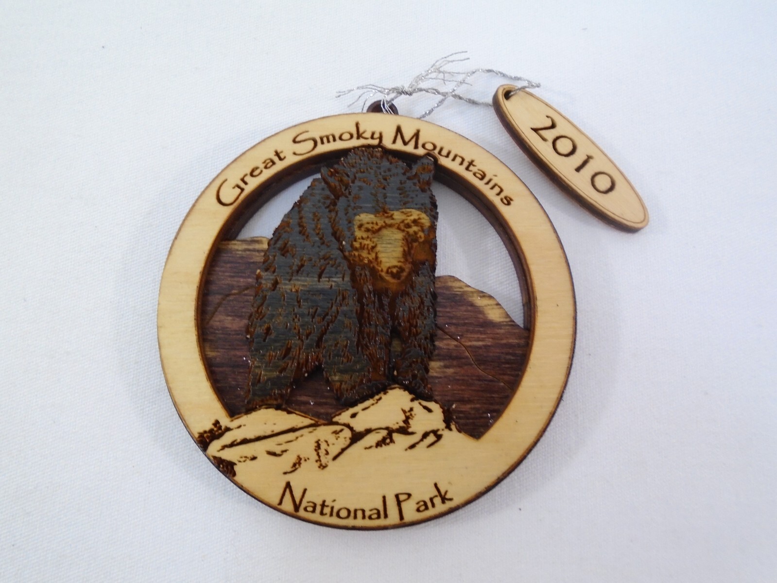 2010 Great Smoky Mountains National Park Wooden Christmas Ornament 3D Contours