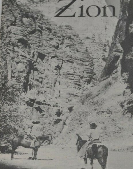1957 Zion National Park Utah Brochure Trails Horseback Trip Fishing Expense Tour