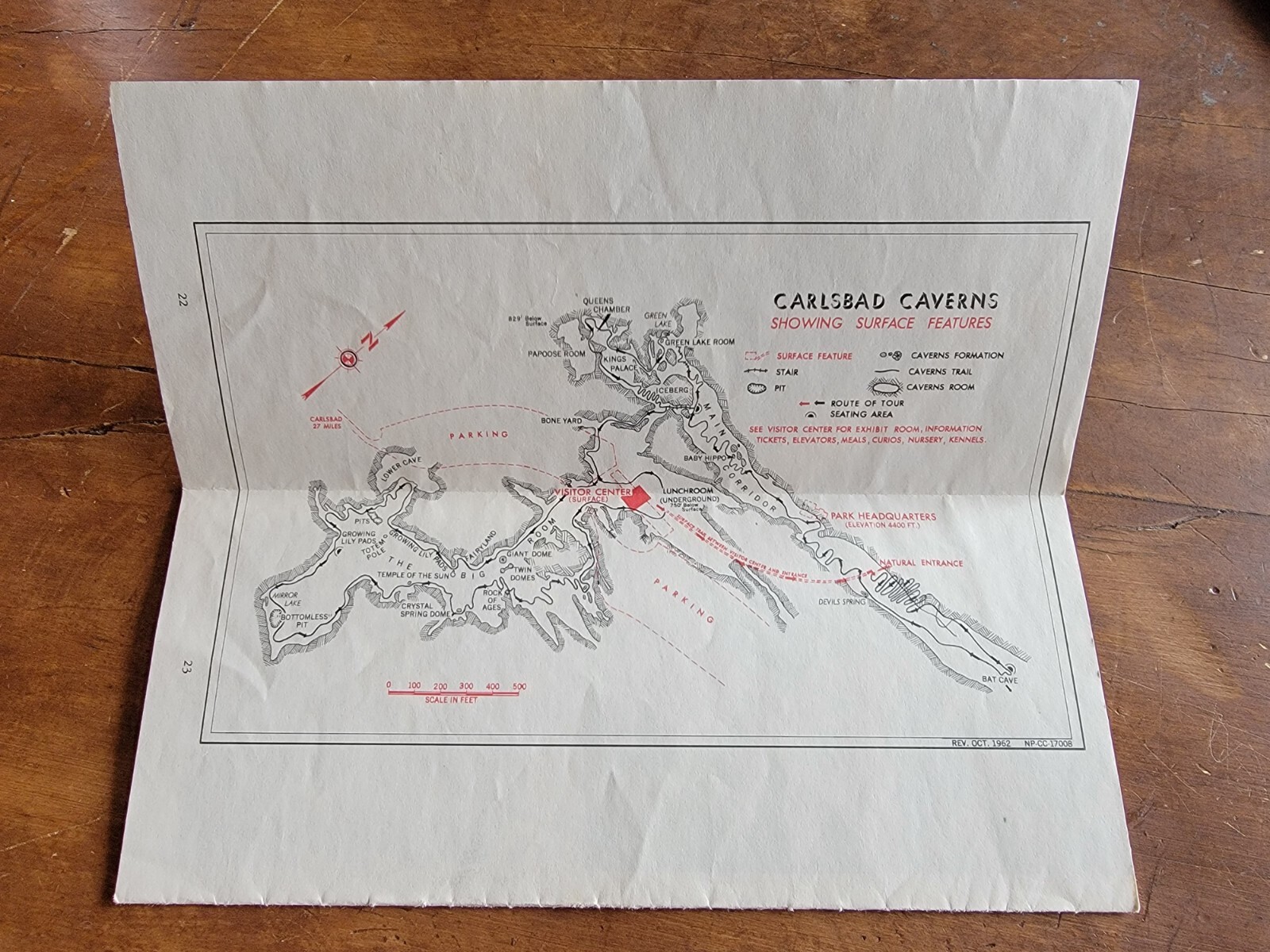 Carlsbad Caverns National Park, New Mexico VINTAGE 1963 Travel Brochure