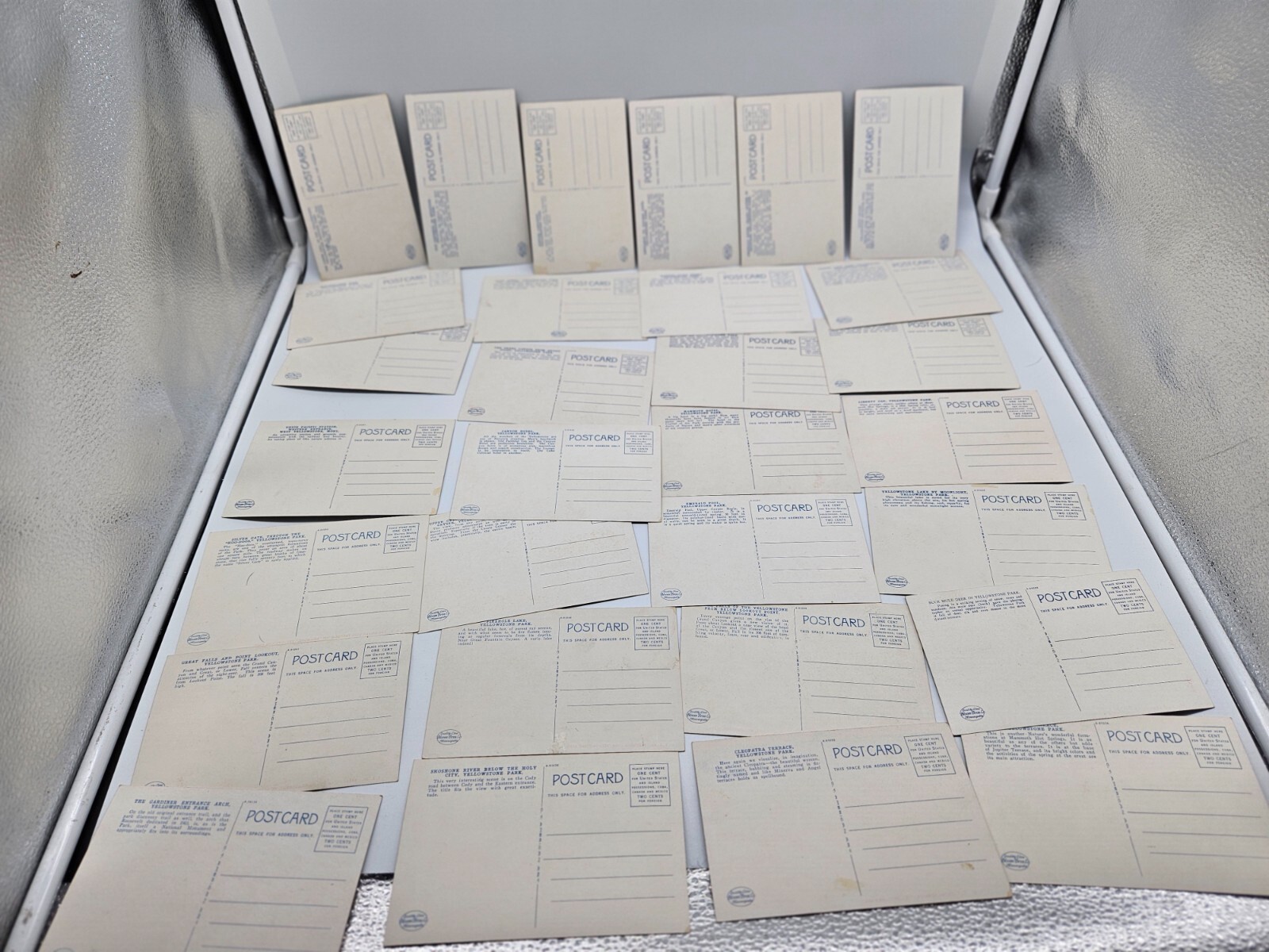 30 RARE YELLOWSTONE PARK UNPOSTED POSTCARDS, BLOOM BROS.