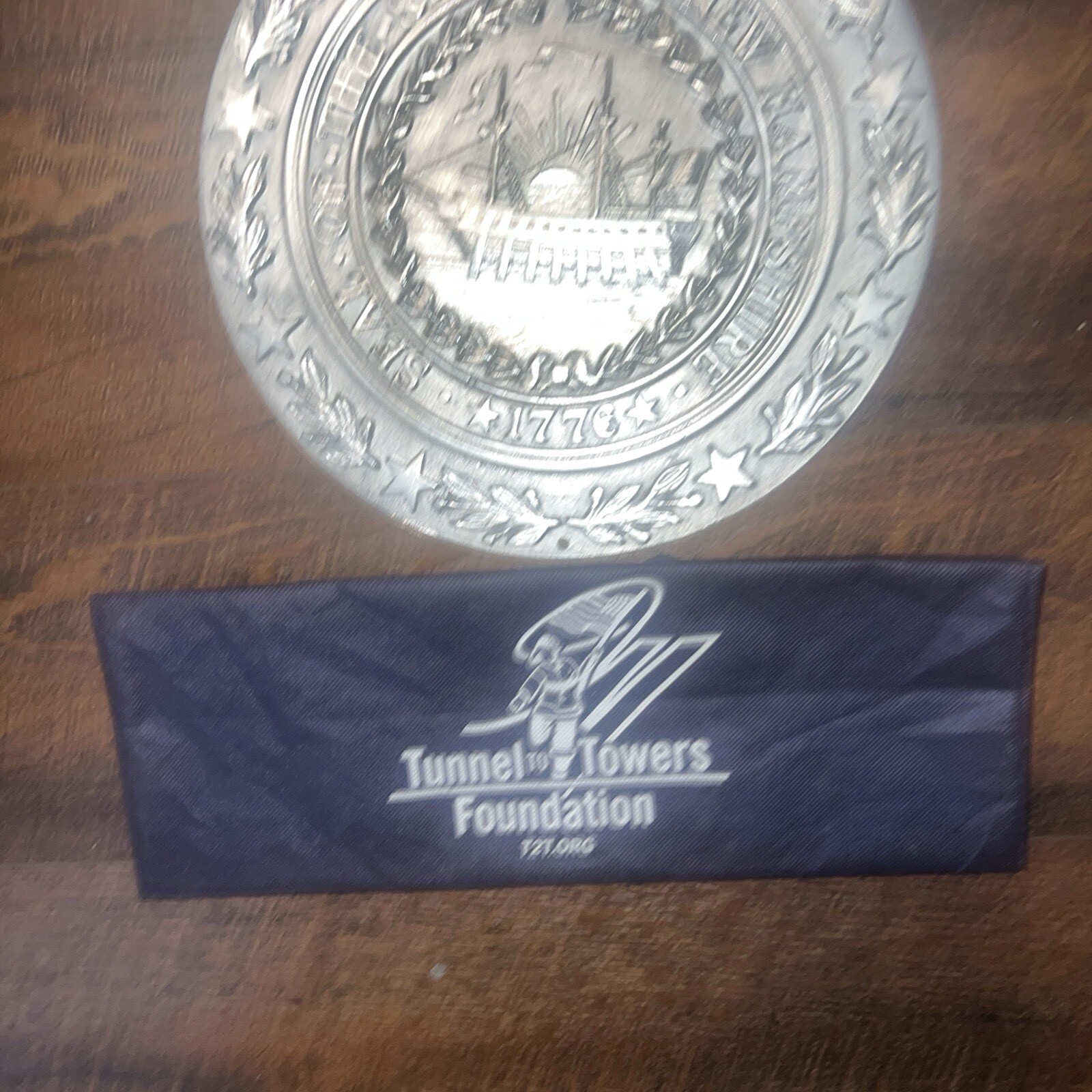SUPPORT TUNNELTOTOWERS NEW HAMPSHIRE STATE SEAL CAST ALUMINUM PLAQUE ART OBJECT