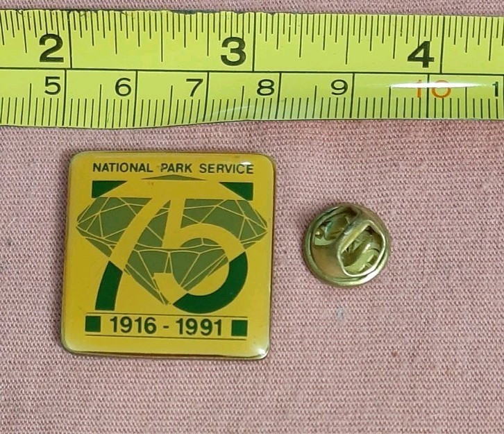 Vintage National Park Service 75 Years Anniversary 1916-1991 Lapel Pin