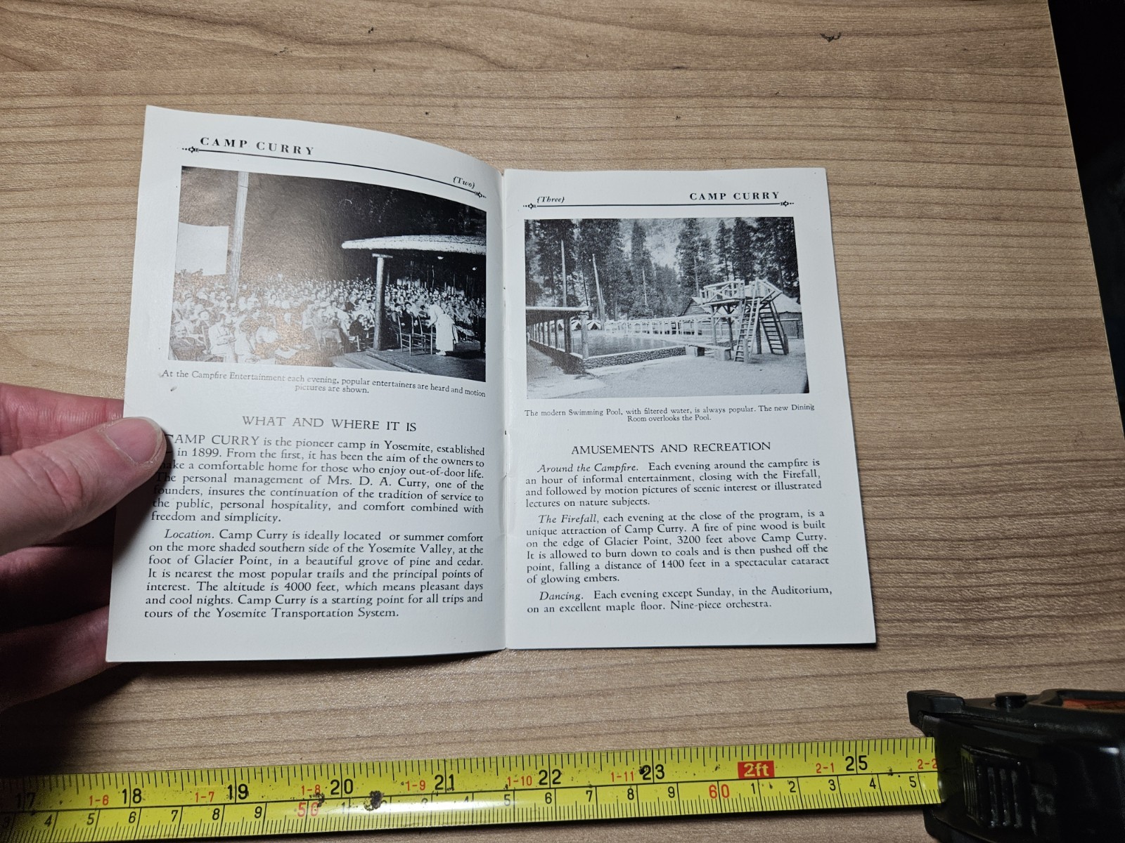 Vintage Camp Curry Yosemite National Park Camping Booklet