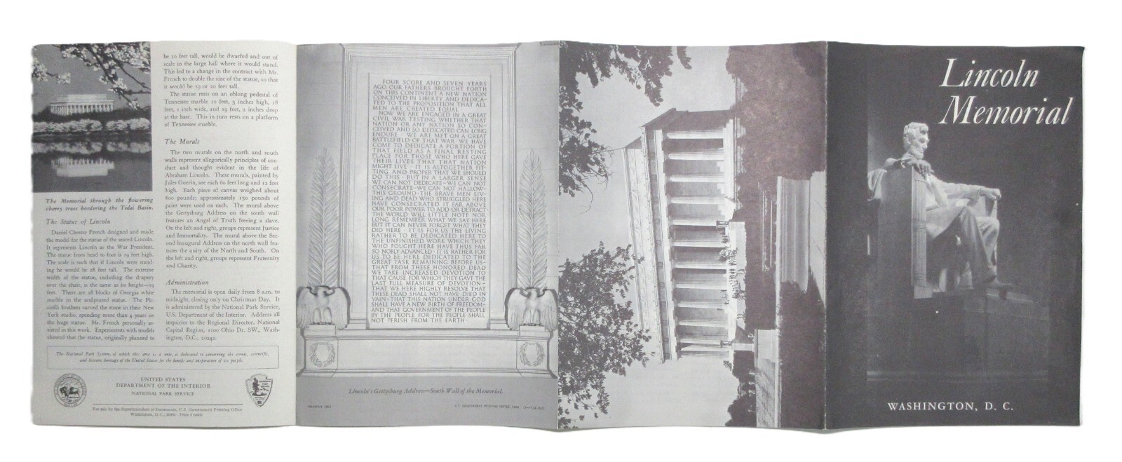 1964 Lincoln Memorial Visitors Guide Washington DC – National Park Service