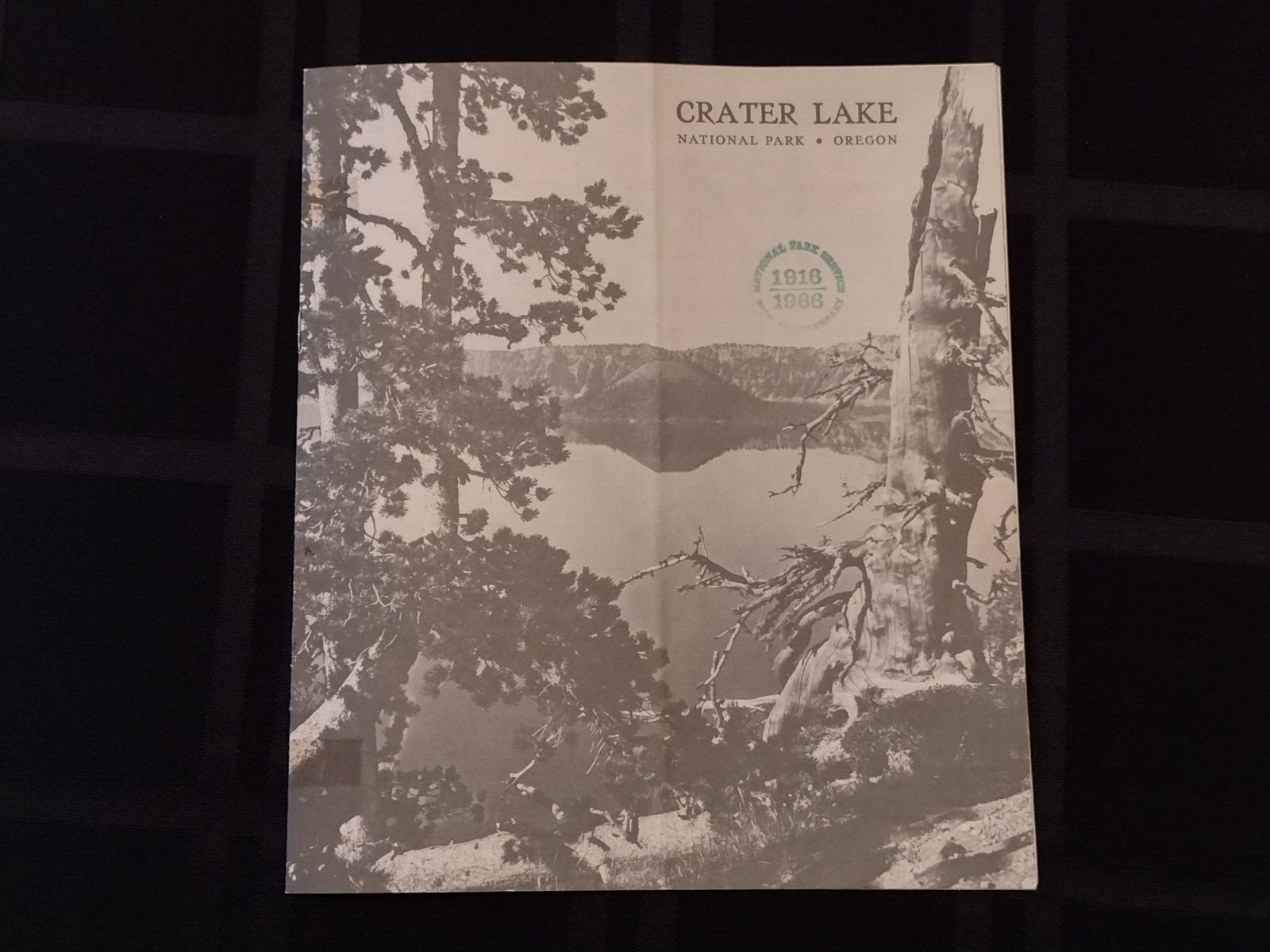 Vintage Crater Lake Oregon National Park Booklet / Map, 1919-1966 NPS Stamped
