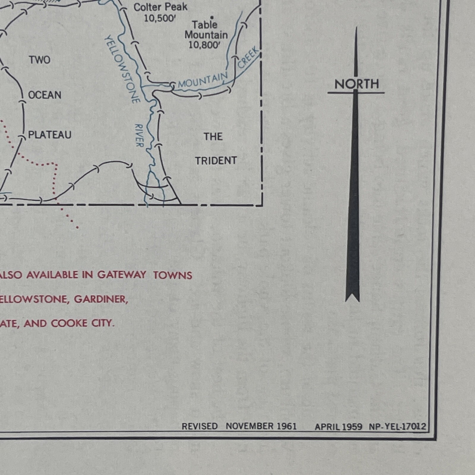 VTG Yellowstone Guide to Upper Geyser Basin National Park Map W/ Info Booklet
