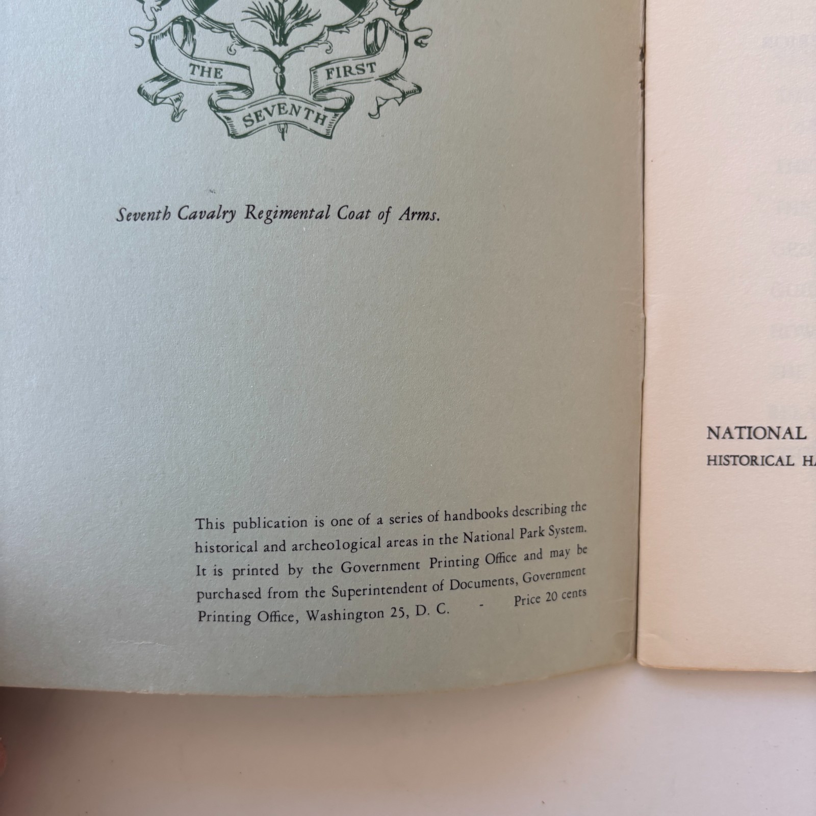 Custer Battlefield National Park Montana Vintage Travel Booklet 1961