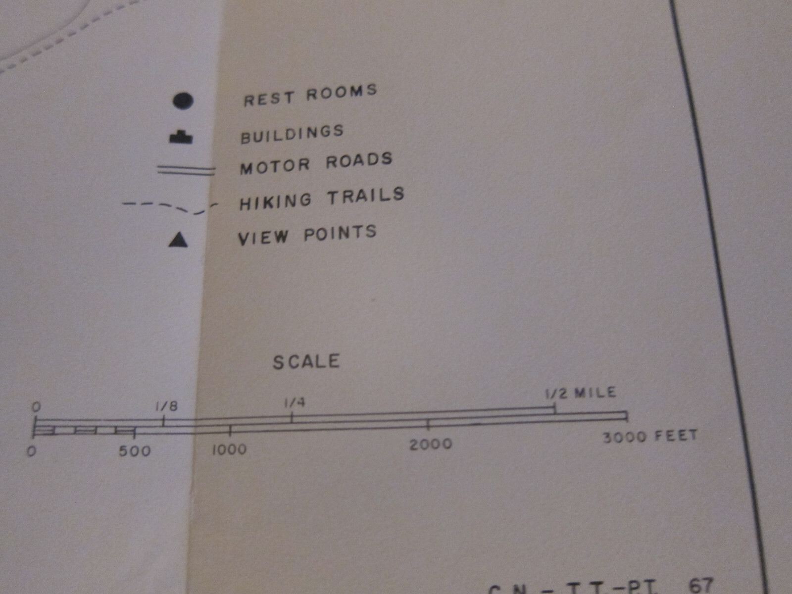 1967 Vintage Brochure Yellowstone National Park Canyon Area