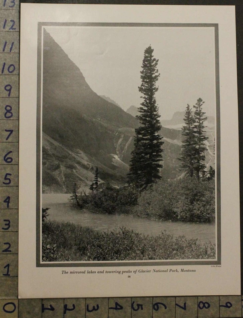1927 GLACIER NATIONAL PARK MONTANA OUTDOOR NATURE KABEL INSERT PHOTO PRINT 30008