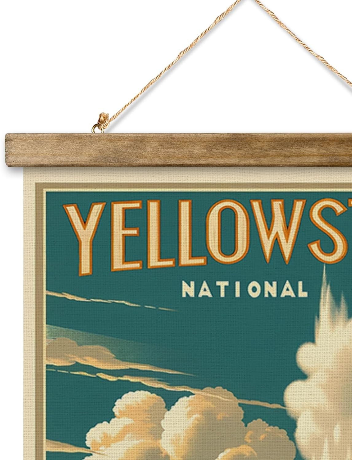 Vintage Yellowstone National Park Poster Framed for Home Elegance – 16×23 Inches