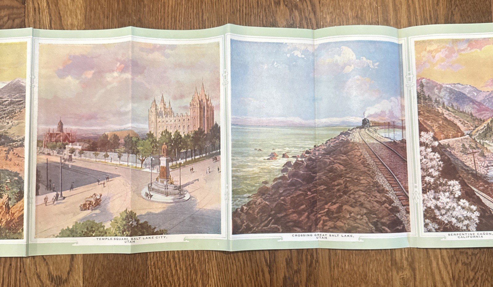 Western Pacific Railroad Panoramic Views Brochure Denver Rio Grande 1924 Vtg