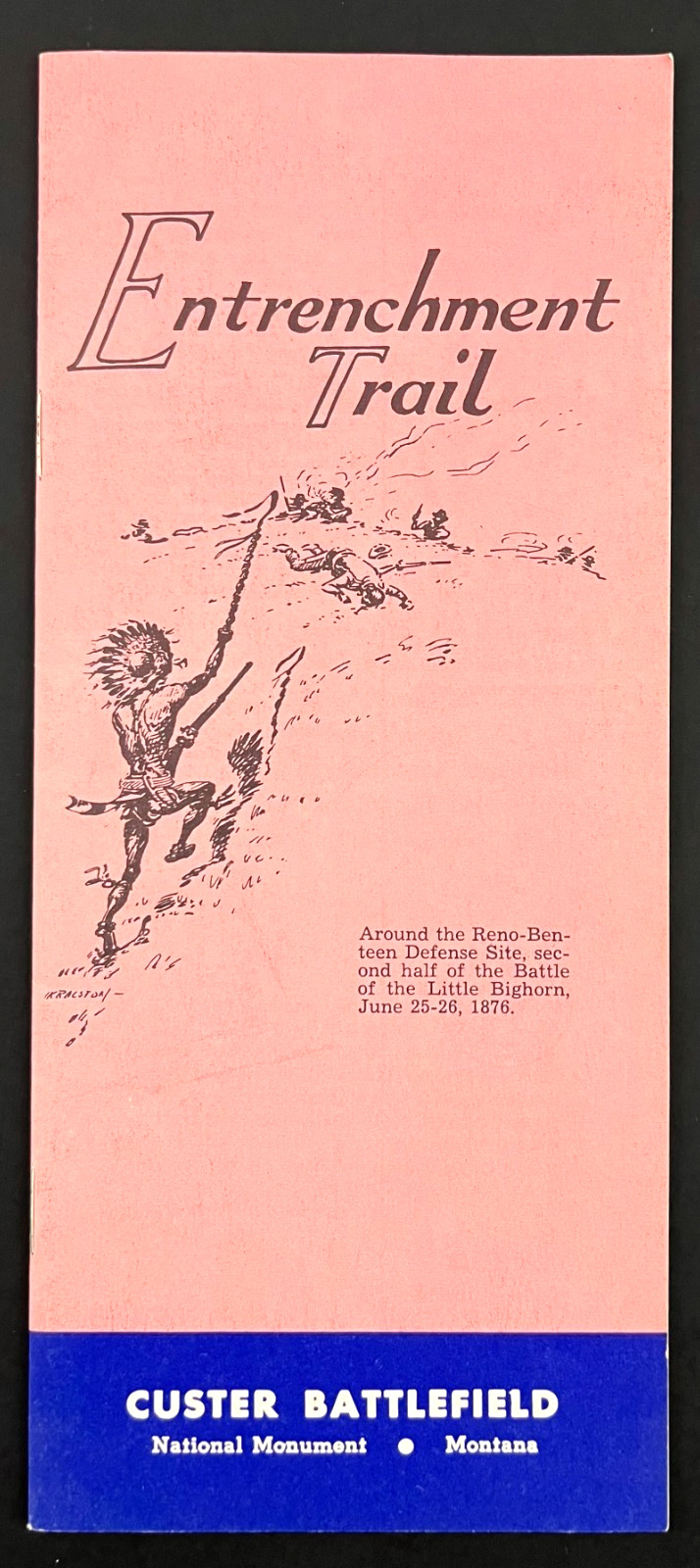 1969 Entrenchment Trail Custer Battlefield National Park MT Vintage Travel Guide
