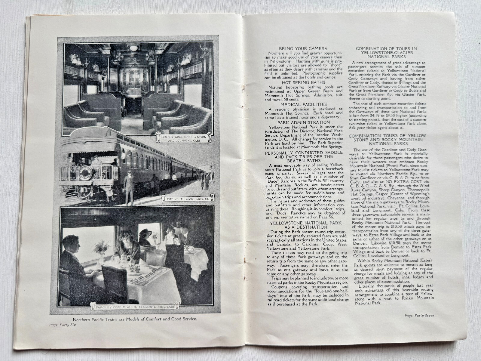 1920’s Yellowstone National Park Travel Guide by Northern Pacific Railroad