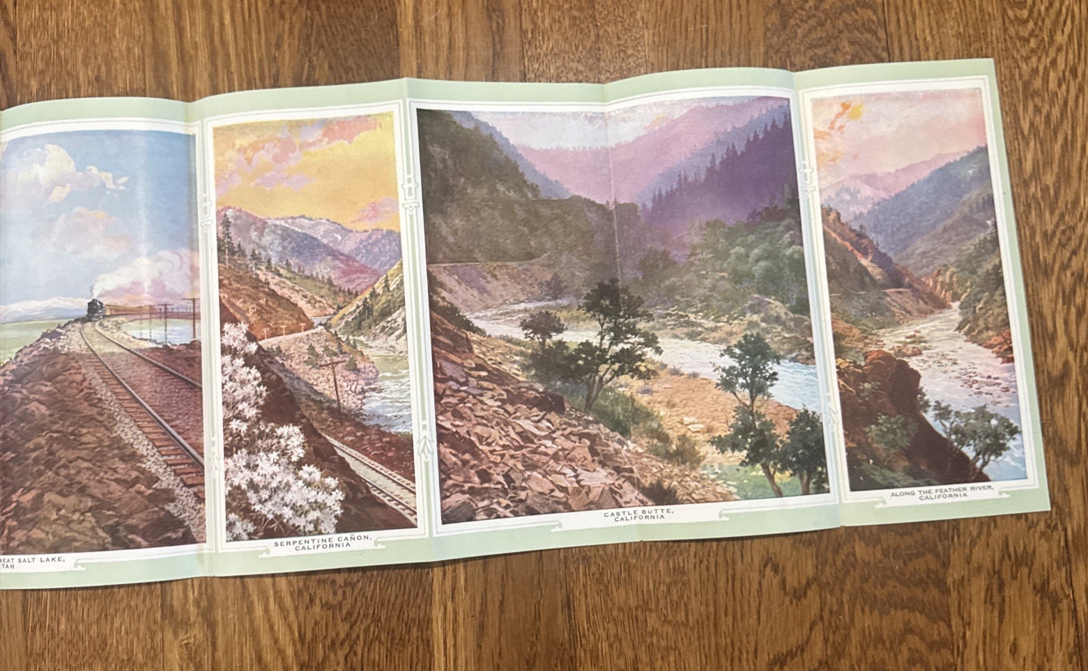 Western Pacific Railroad Panoramic Views Brochure Denver Rio Grande 1924 Vtg
