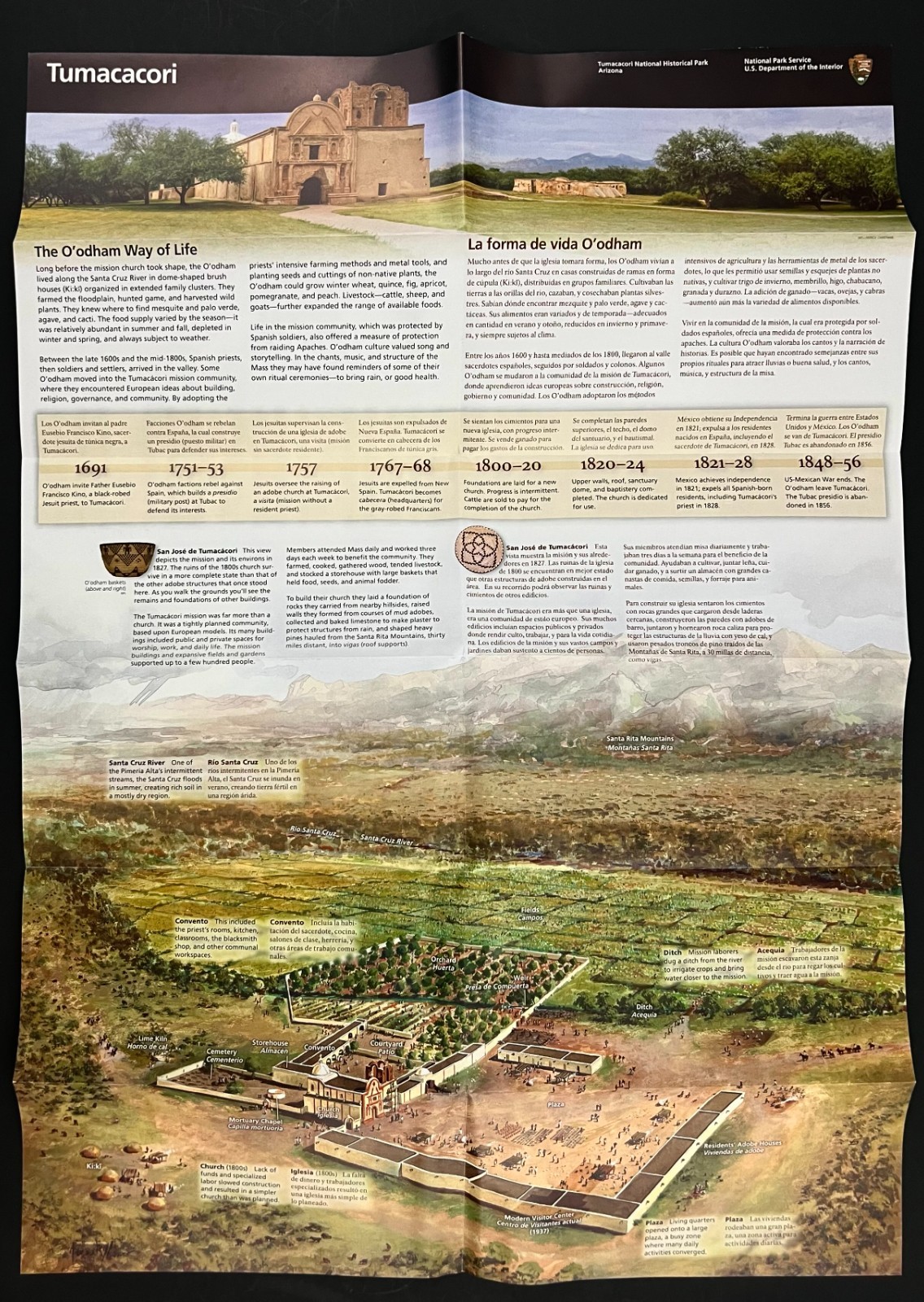 2021 Tumacacori National Historic Park Native American History Travel Brochure