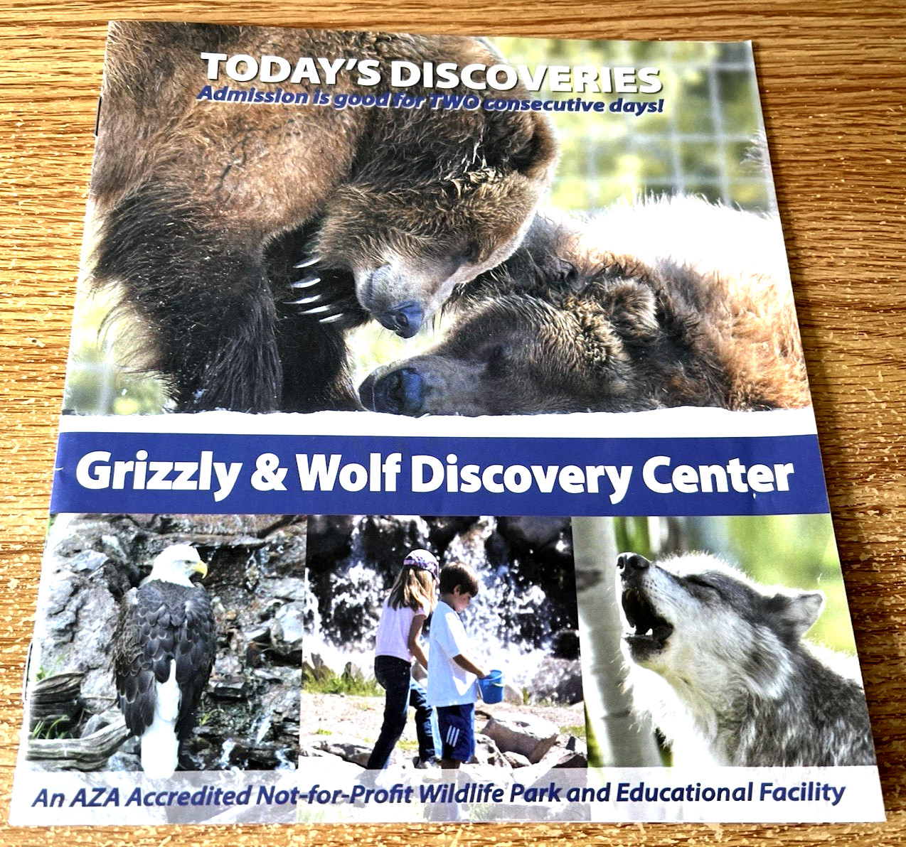Grizzly & Wolf Discovery Center Montana Souvenir Brochure Info Guide