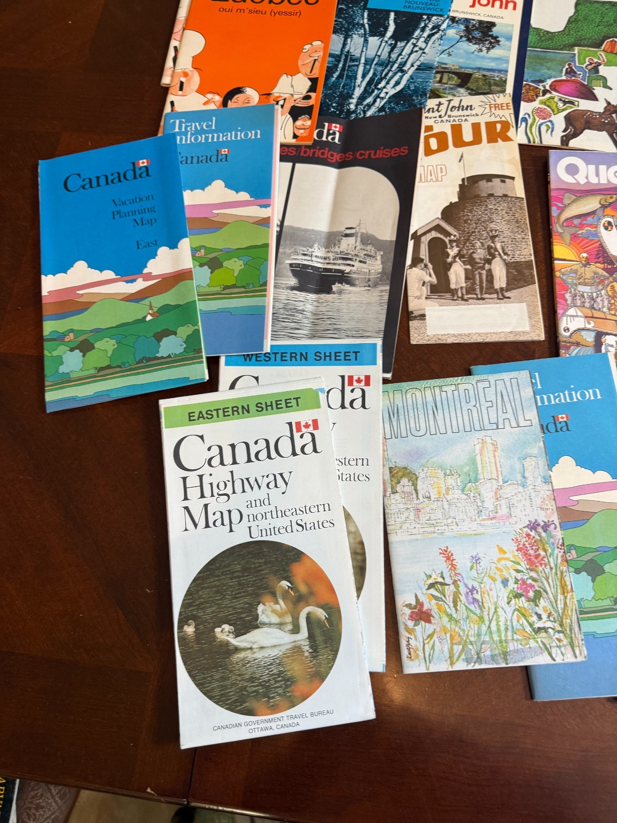 Vtg Canada Travel Maps Brochures Lot 1960s-70s Quebec Ontario Montreal Parks